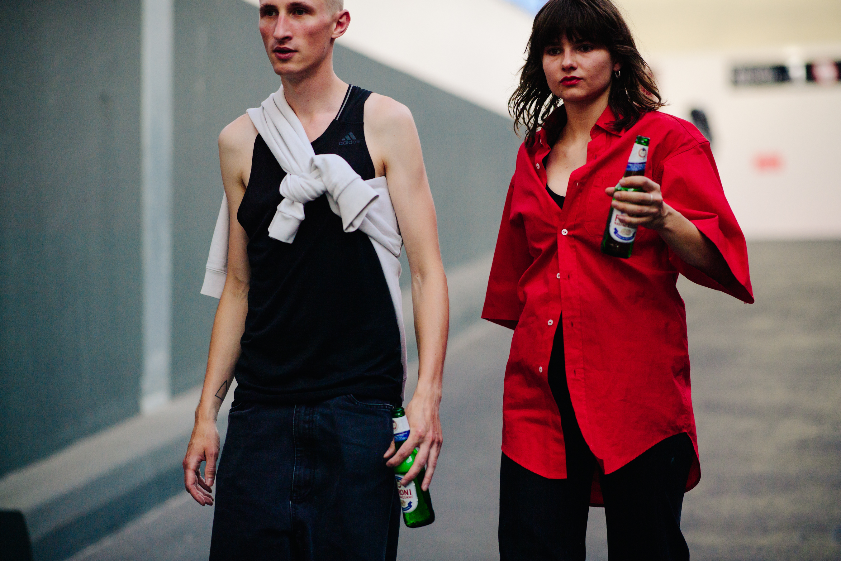 Man wearing an Adidas tank top