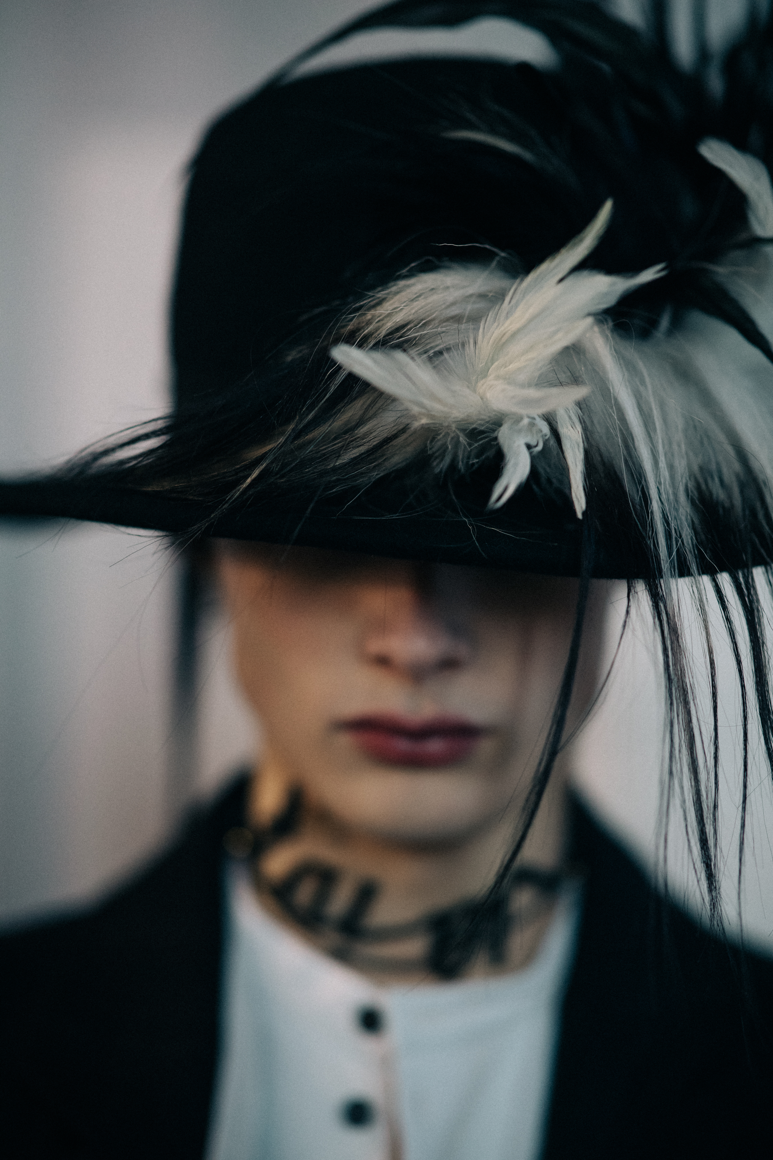 Portrait of a male model wearing hat