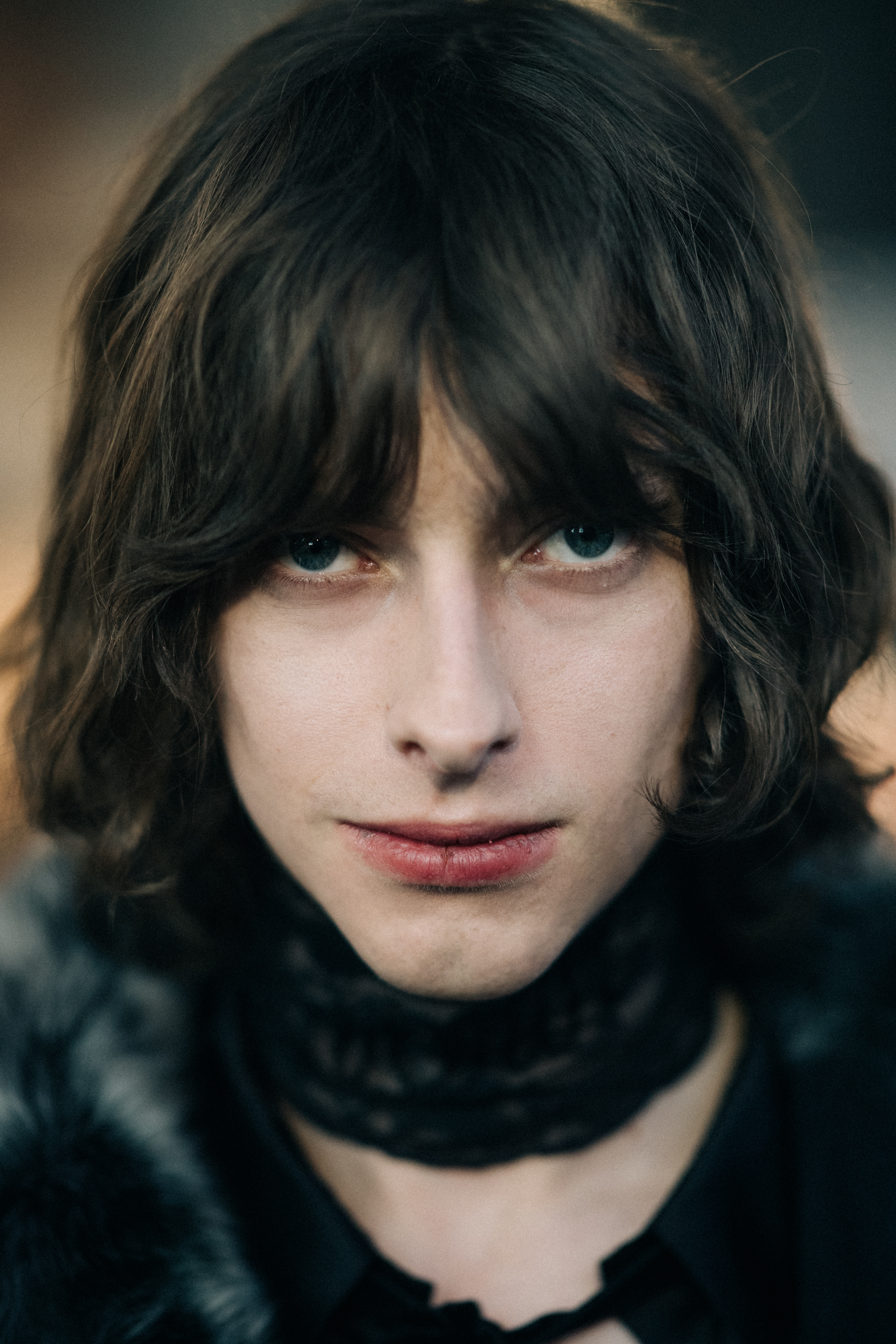Portrait of a male model before a show