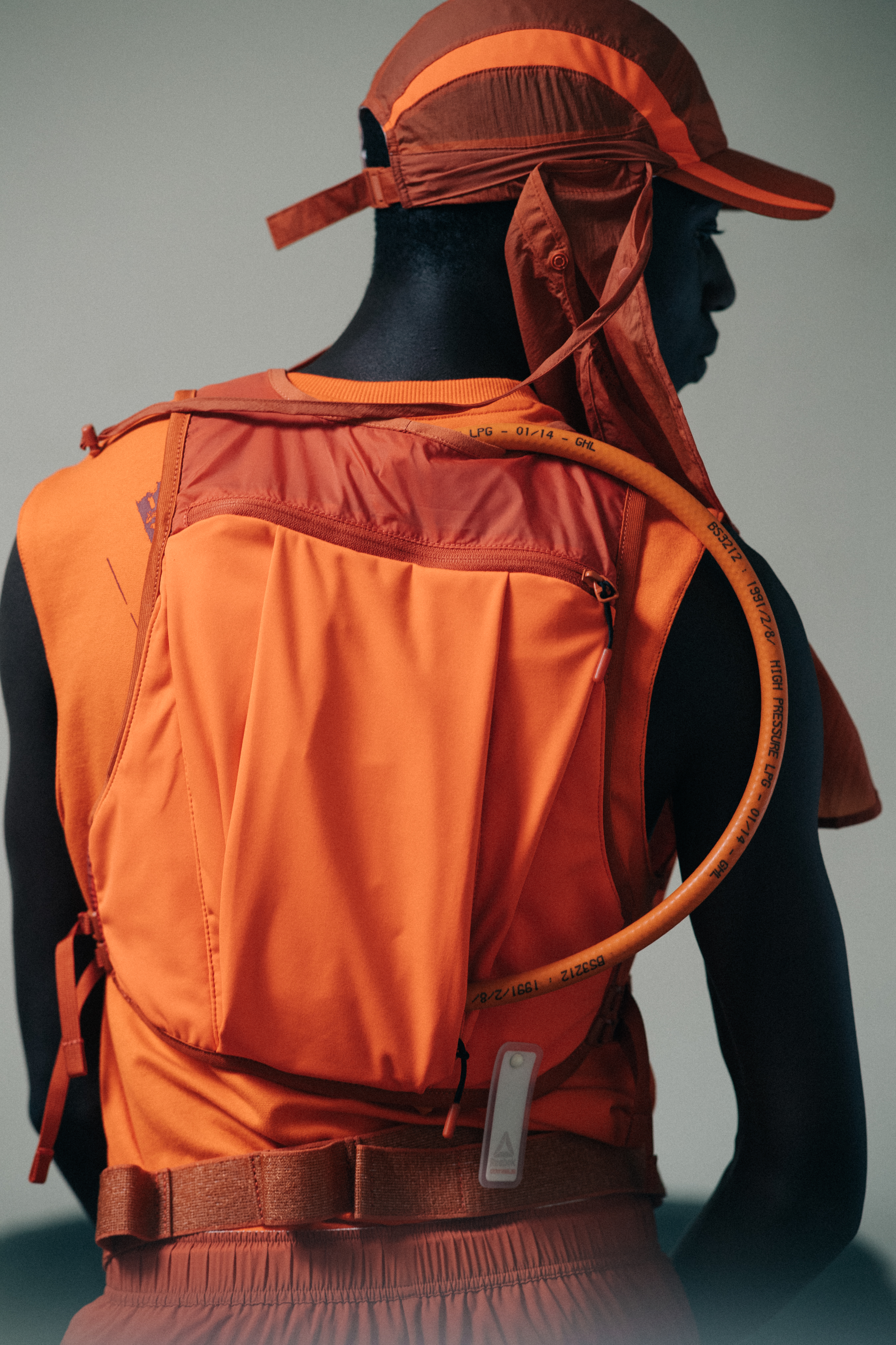 Detail of an orange Cottweiler gilet