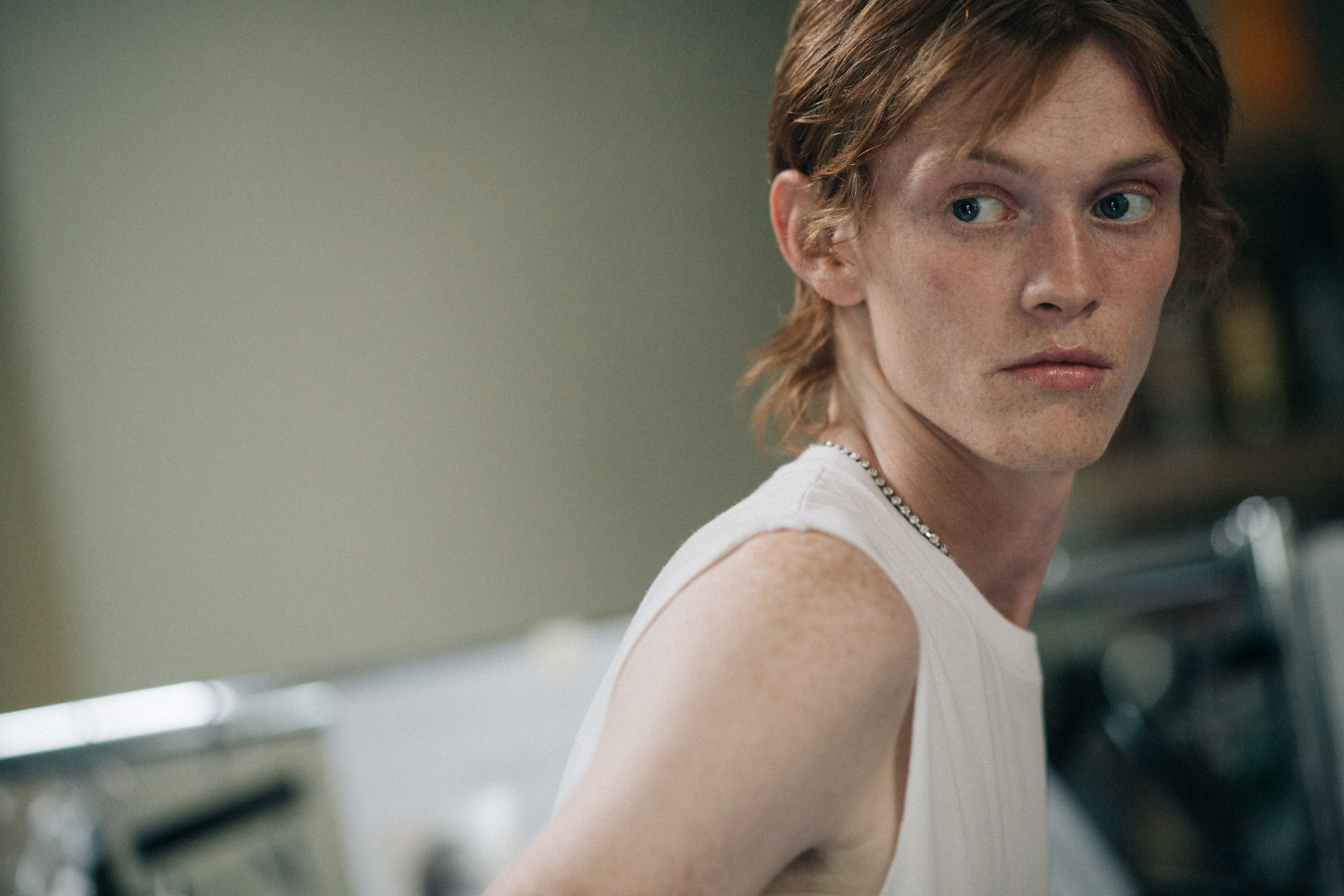 Jordan Wain wearing a sleeveless t-shirt