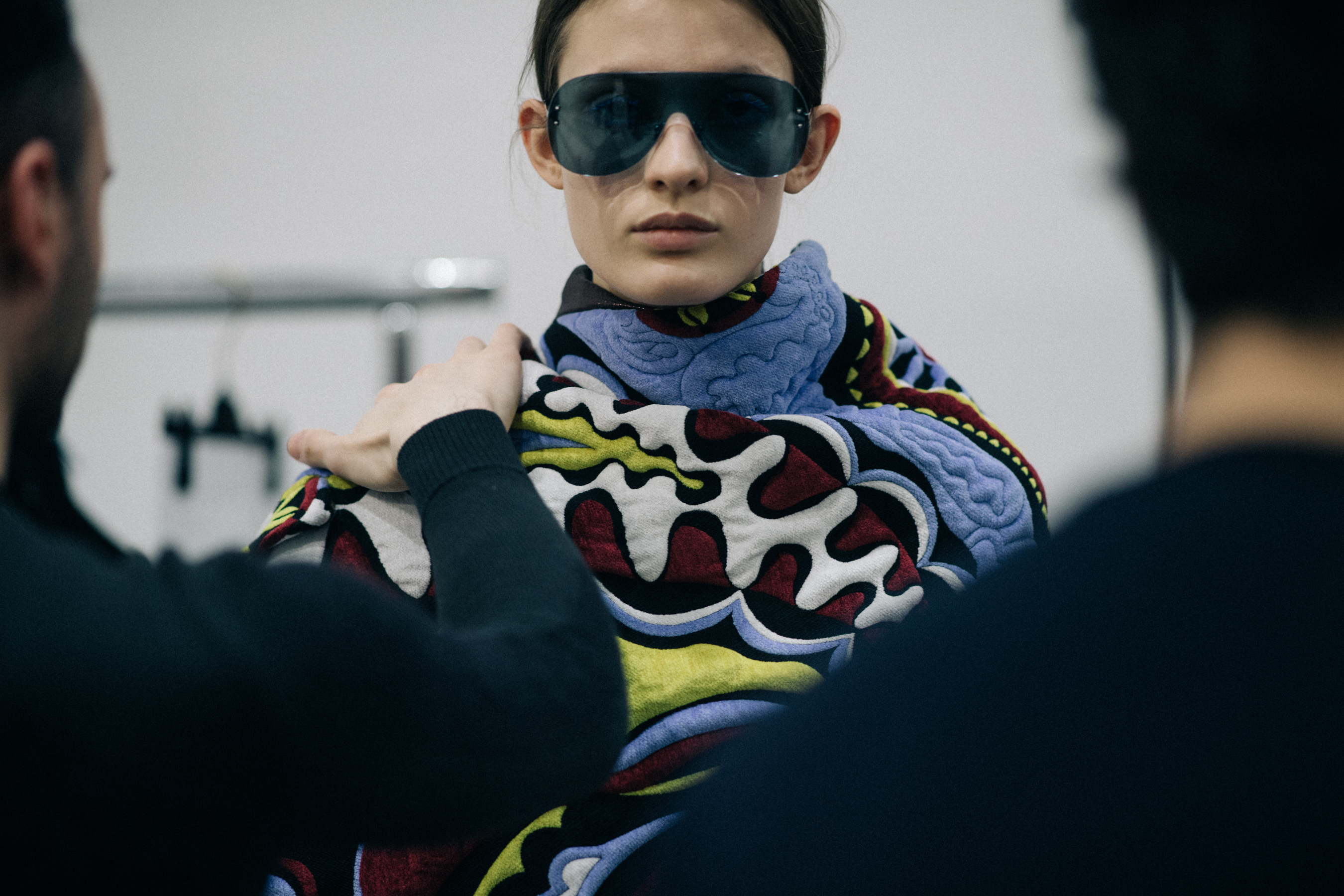 Louise Lefebure before Pucci show