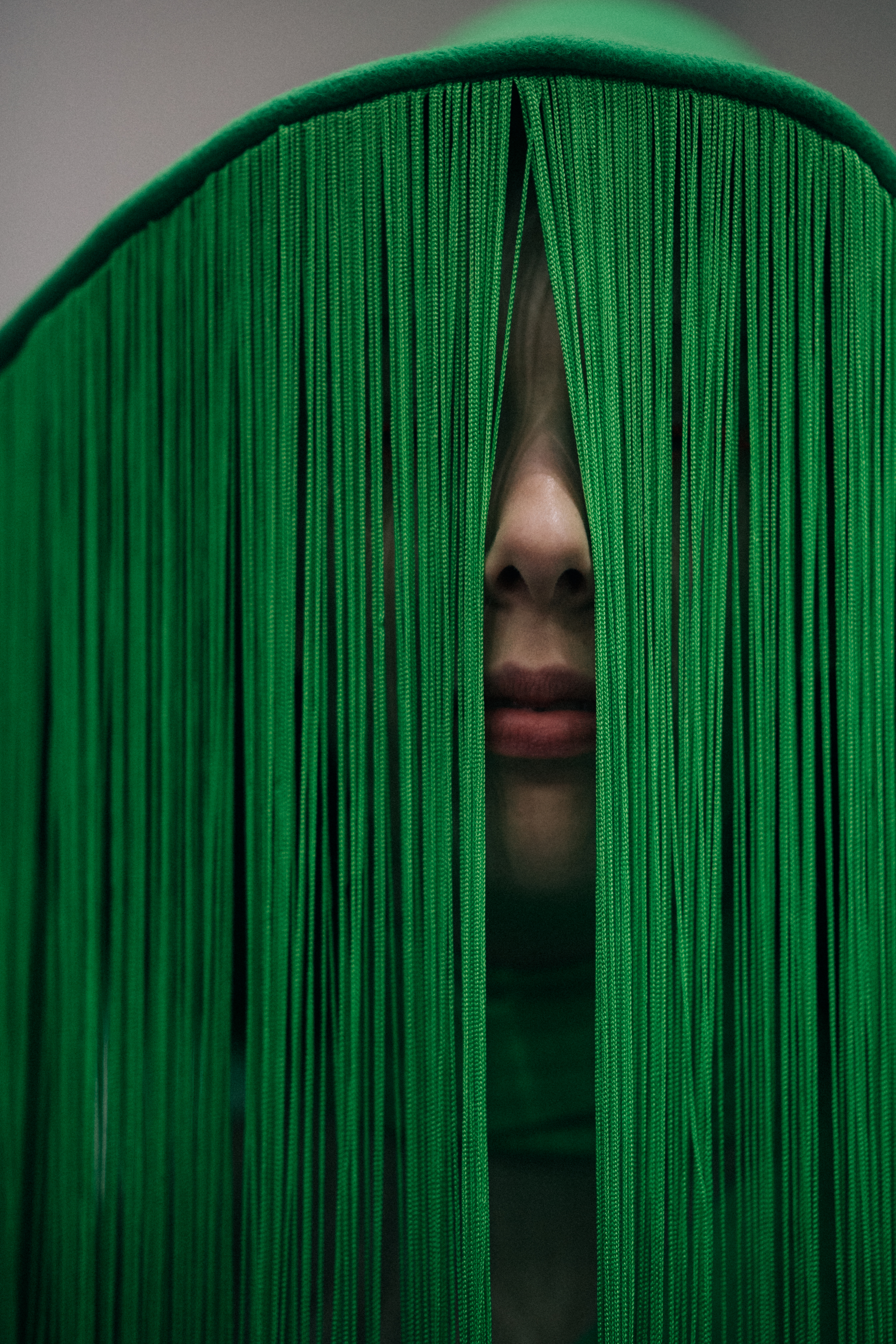 Detail of a Pucci green hat