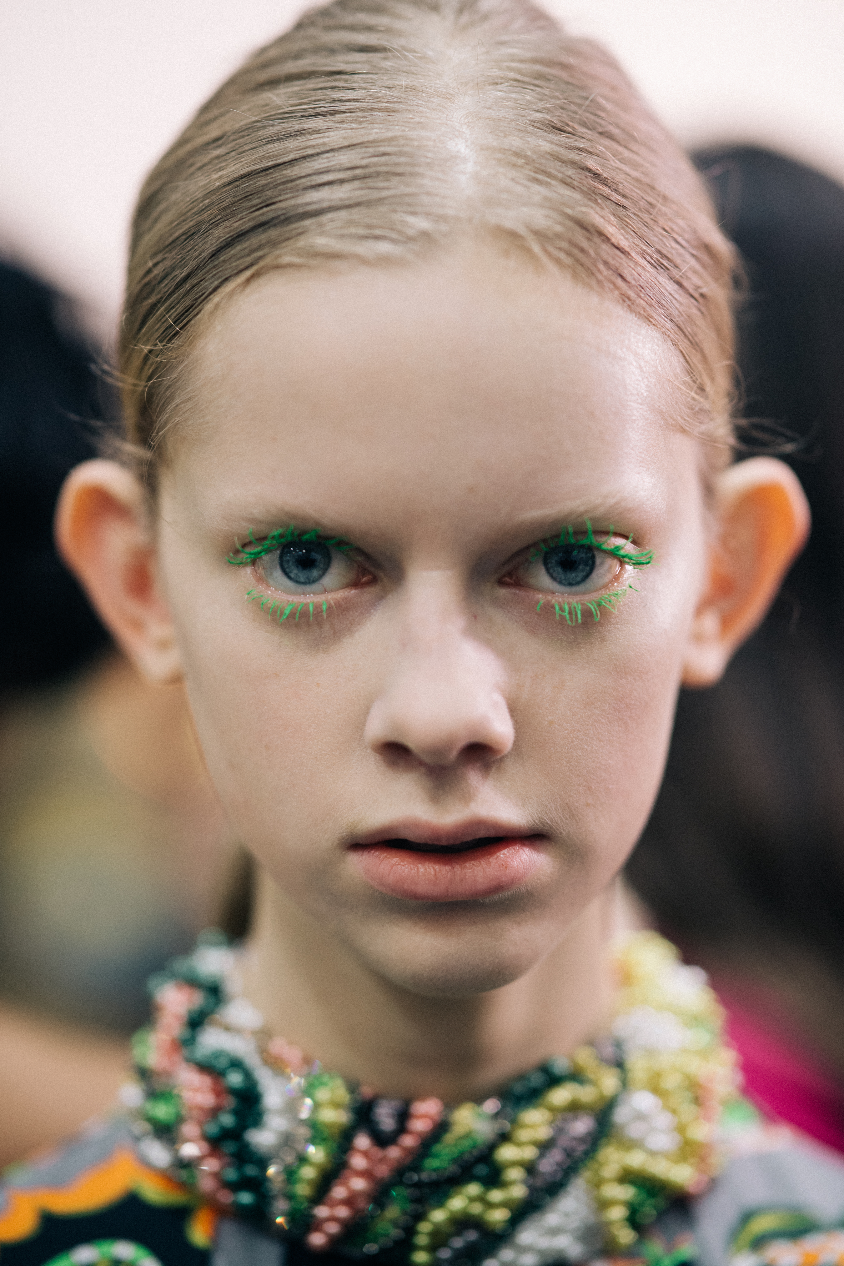 Portrait of Adele Taska before Pucci