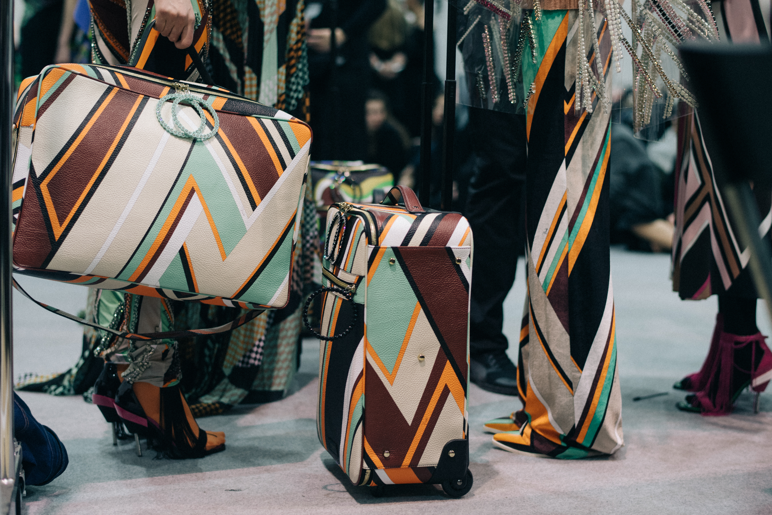 Detail of a Pucci travel bag