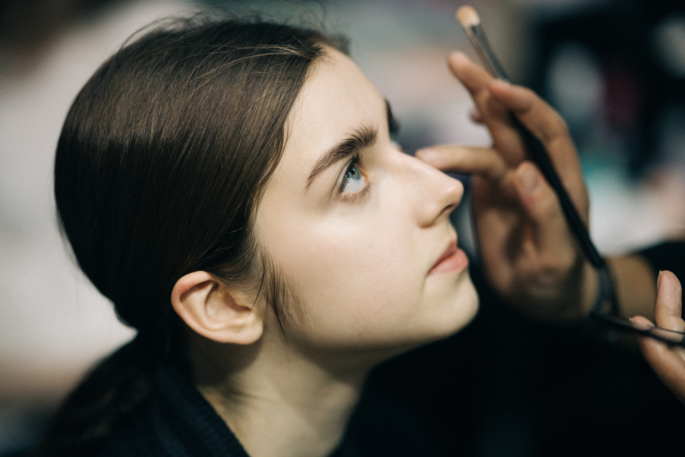 Detail of a make-up artist