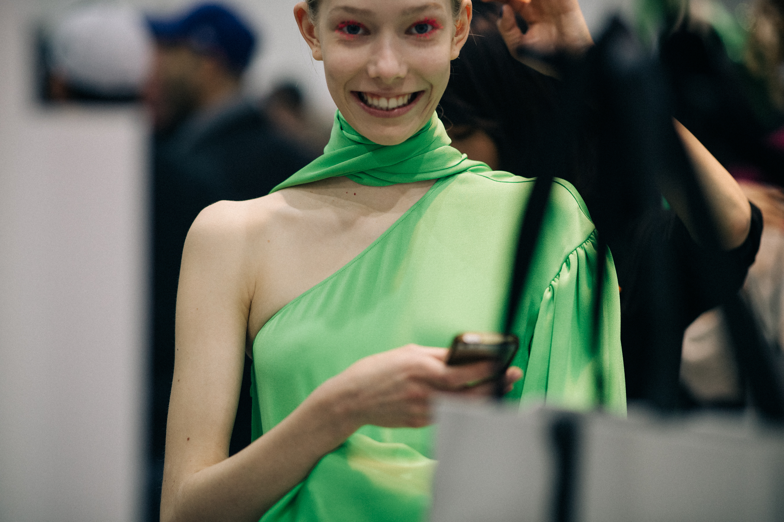 Zosia Cychol before Pucci runway