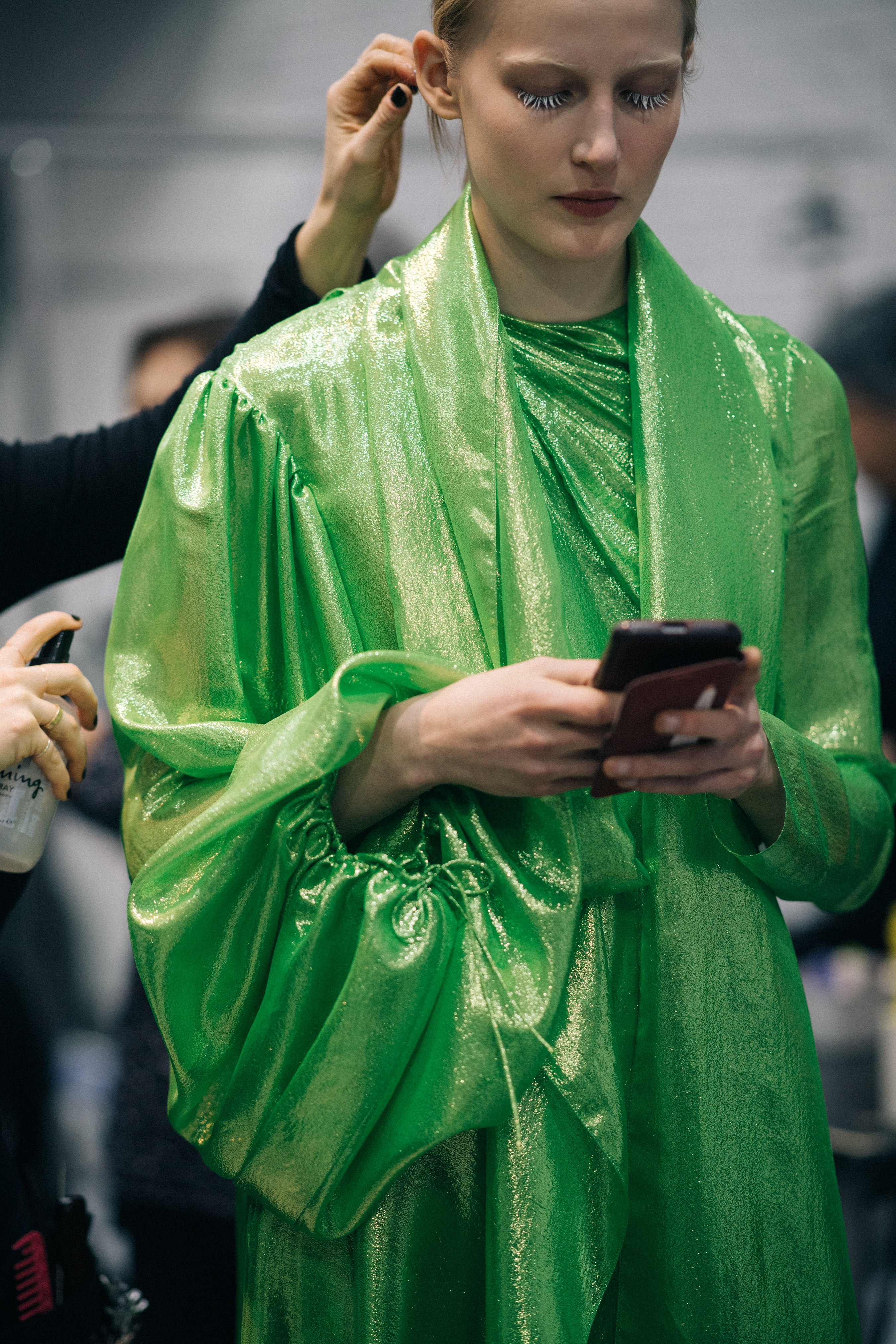 Leah Rodl before Emilio Pucci runway