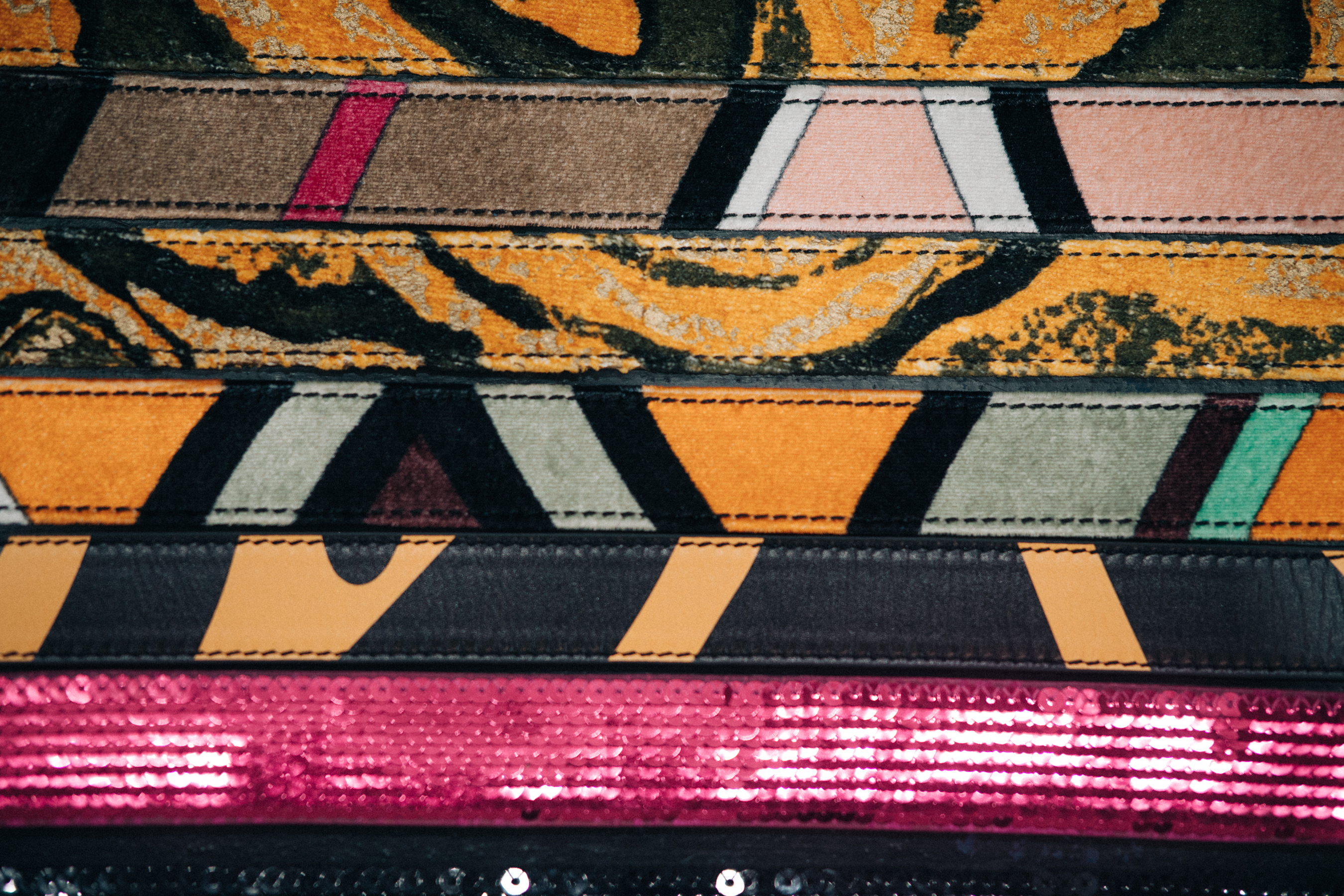 Detail of several Pucci belts
