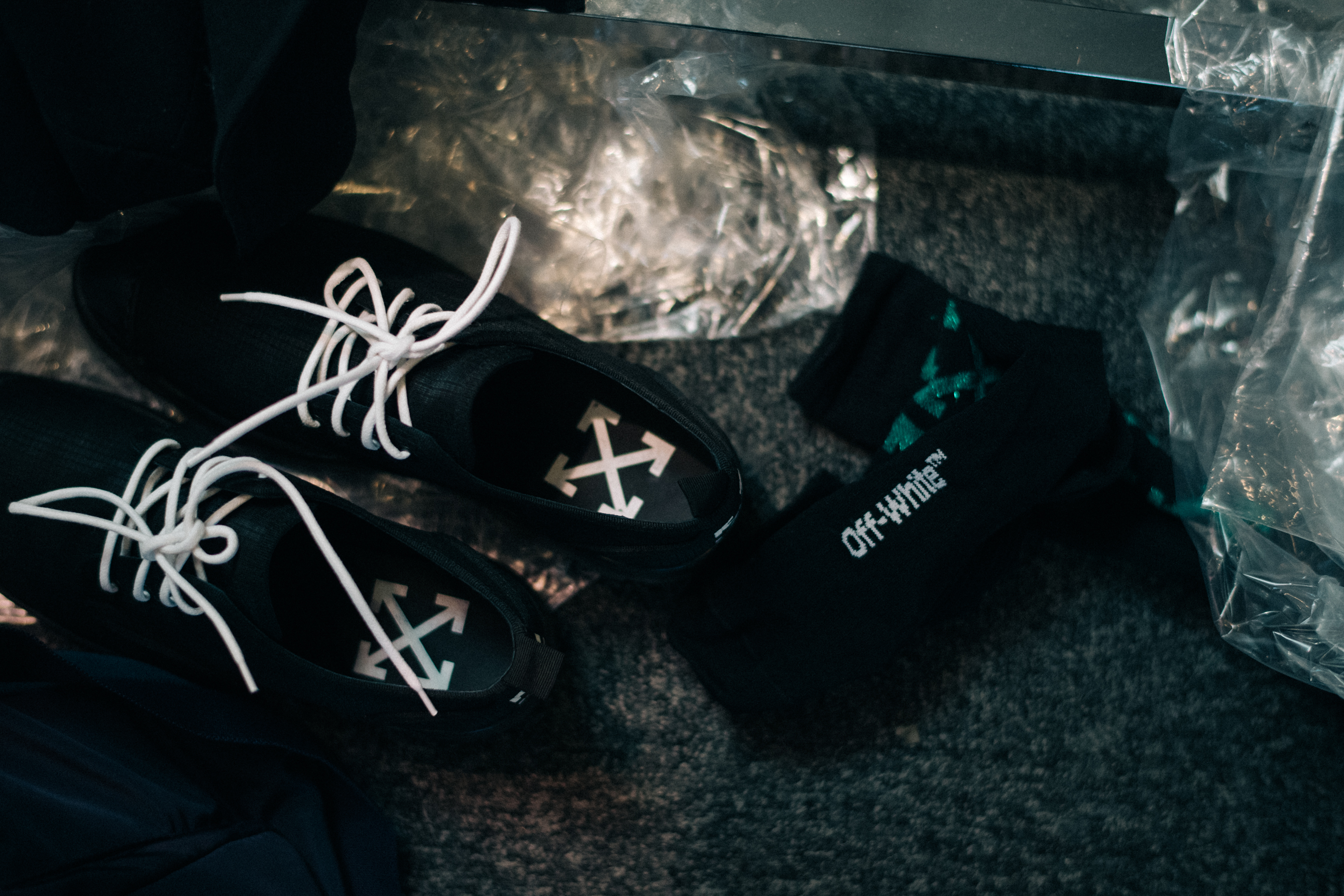 Shoes with white laces