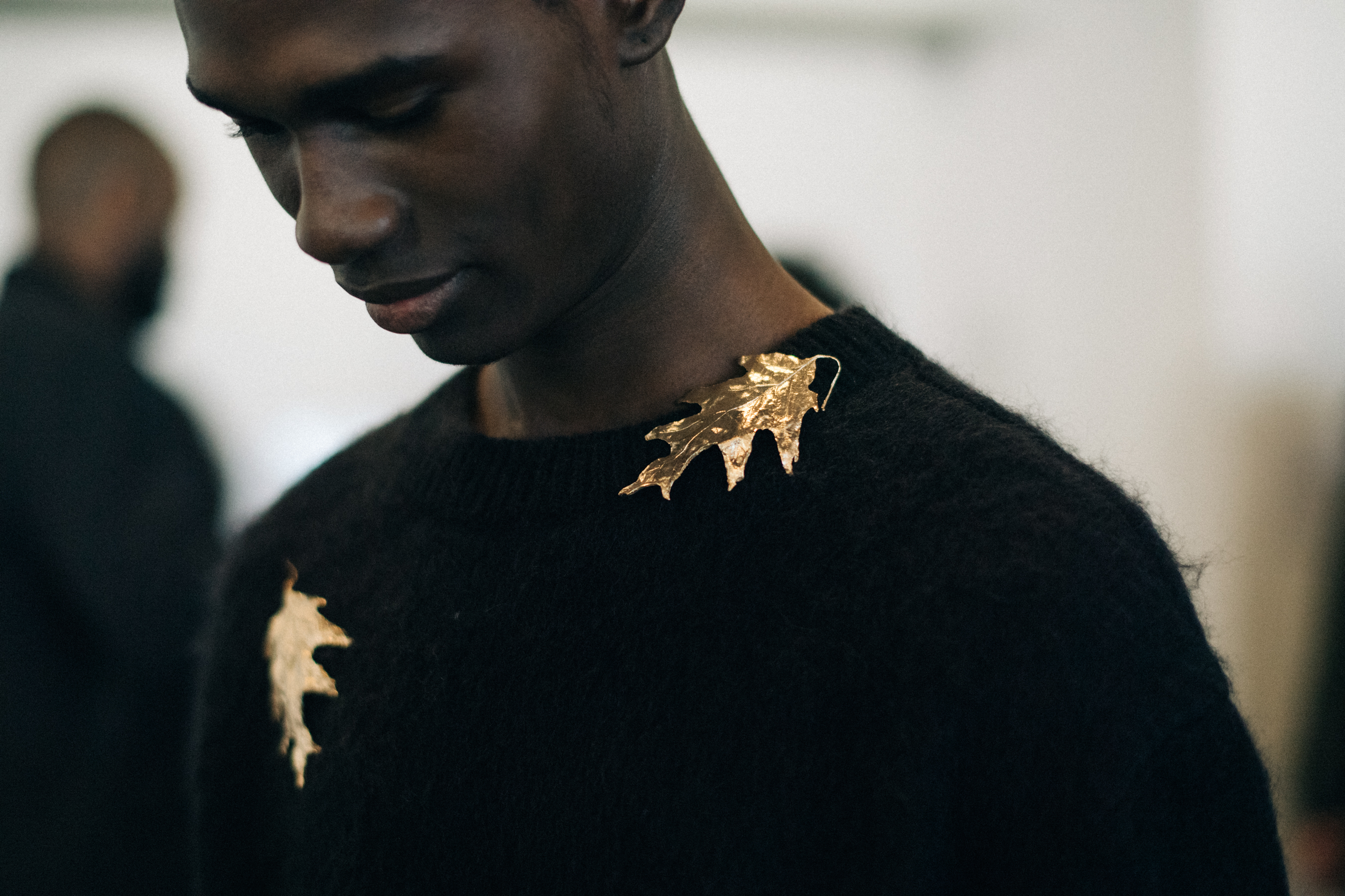Male model Jason Harderwijk wearing sweater