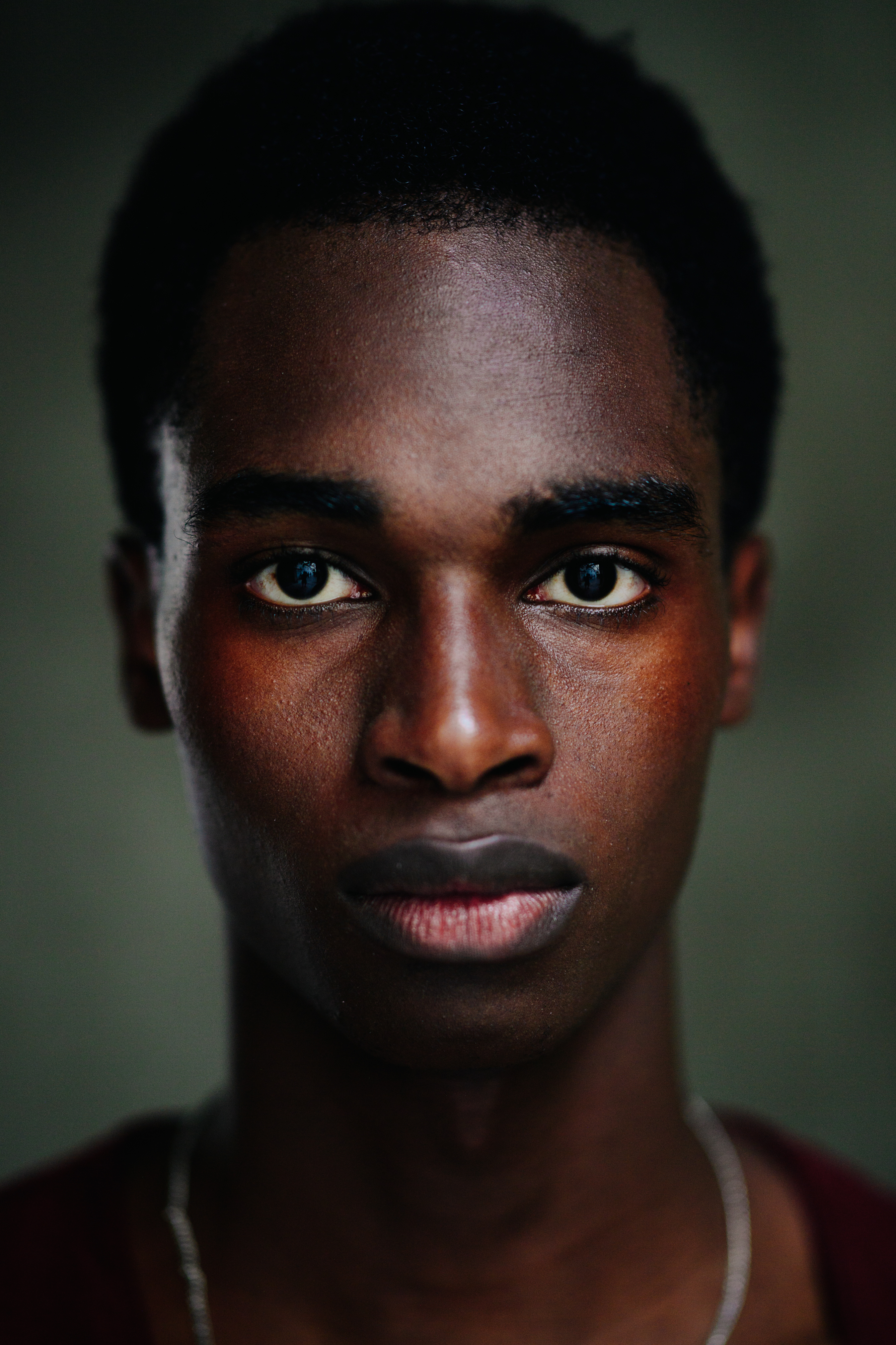 Portrait of a young male model