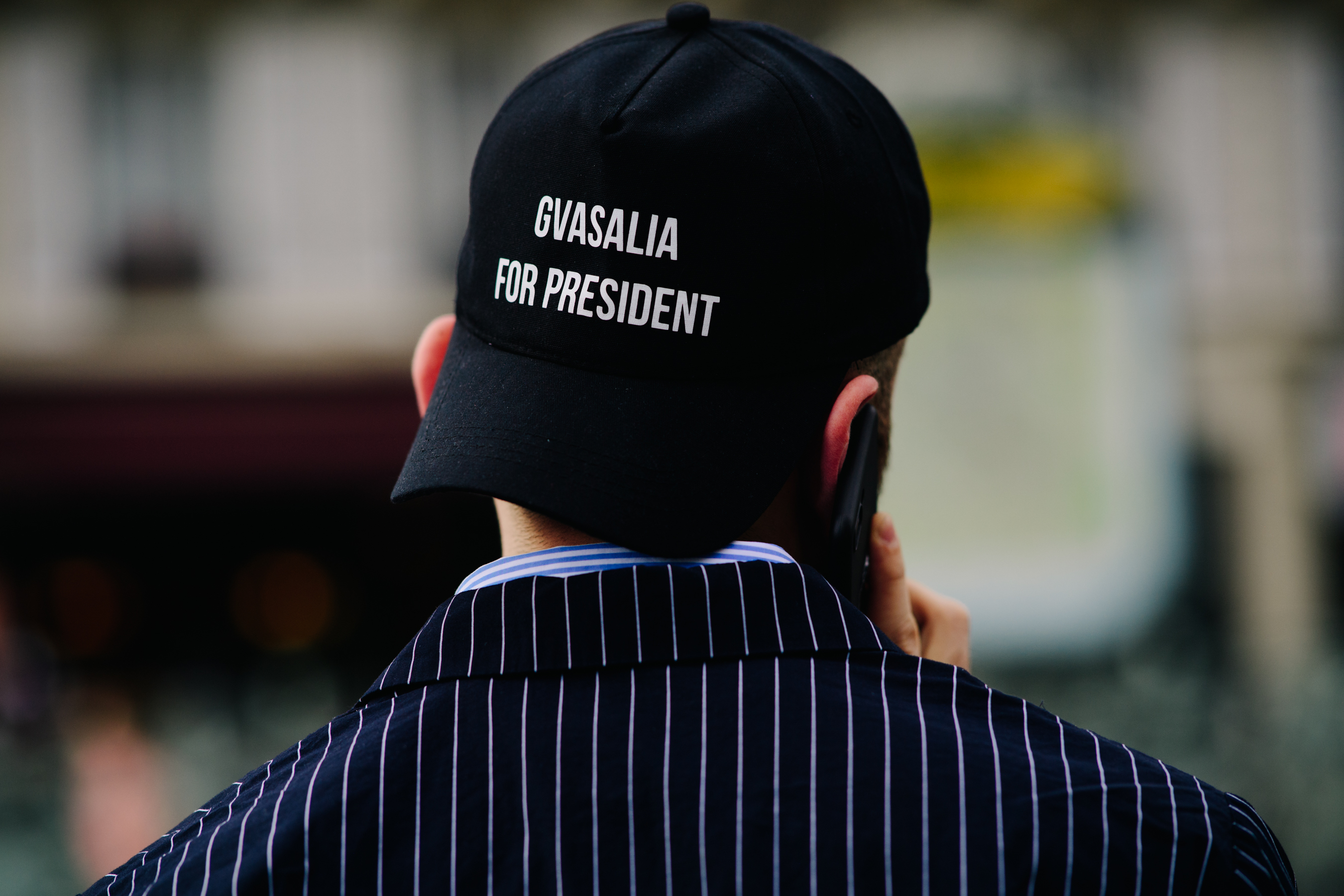 Man wearing a Demna Gvasalia cap