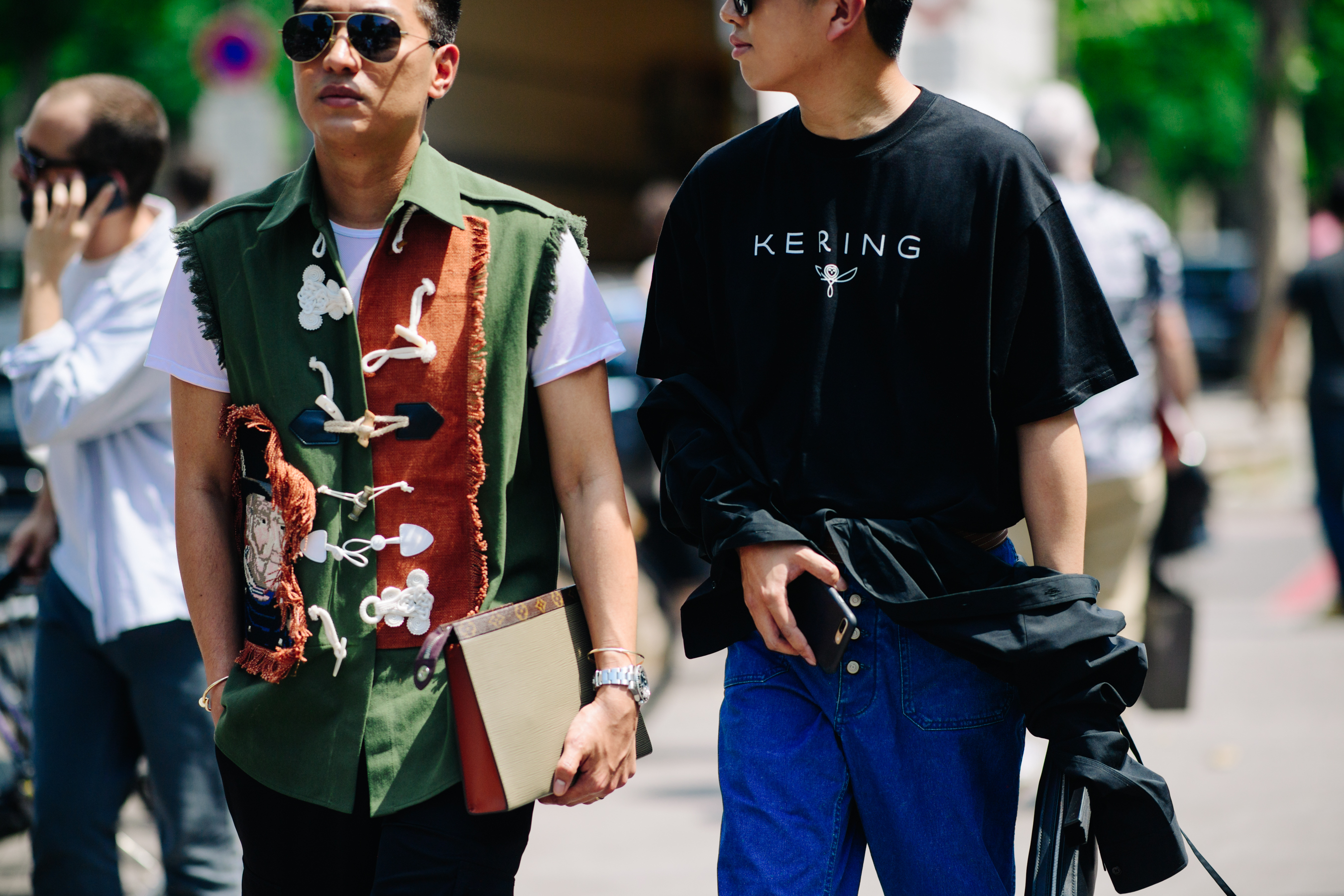 Bloggers wearing Balenciaga and Louis Vuitton