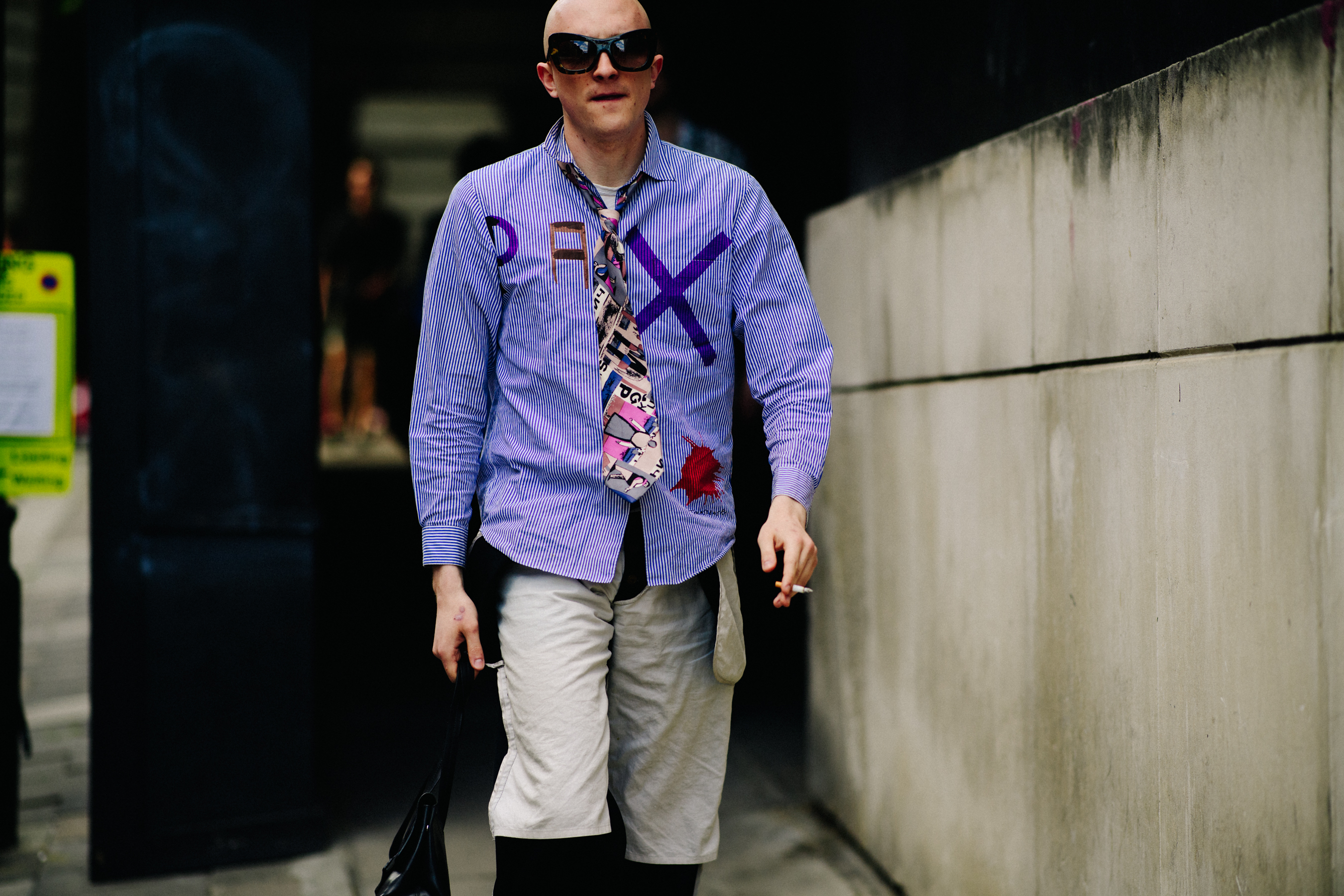 Fashion contributor walking on the street