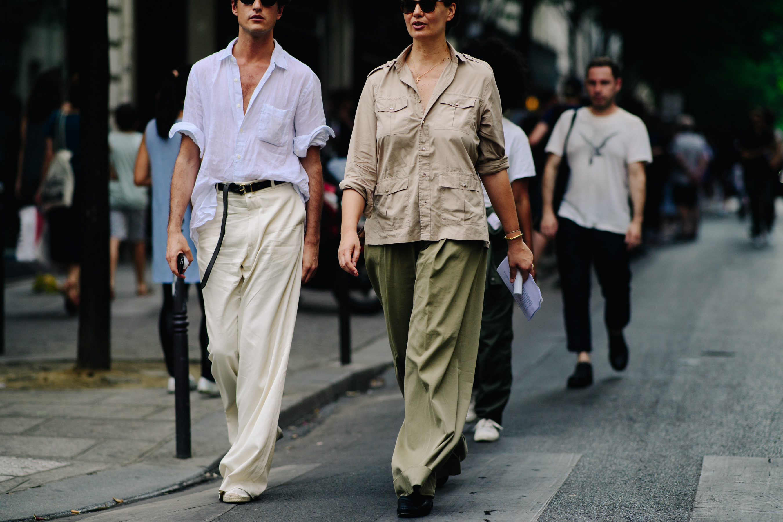 Stylists walking down the street