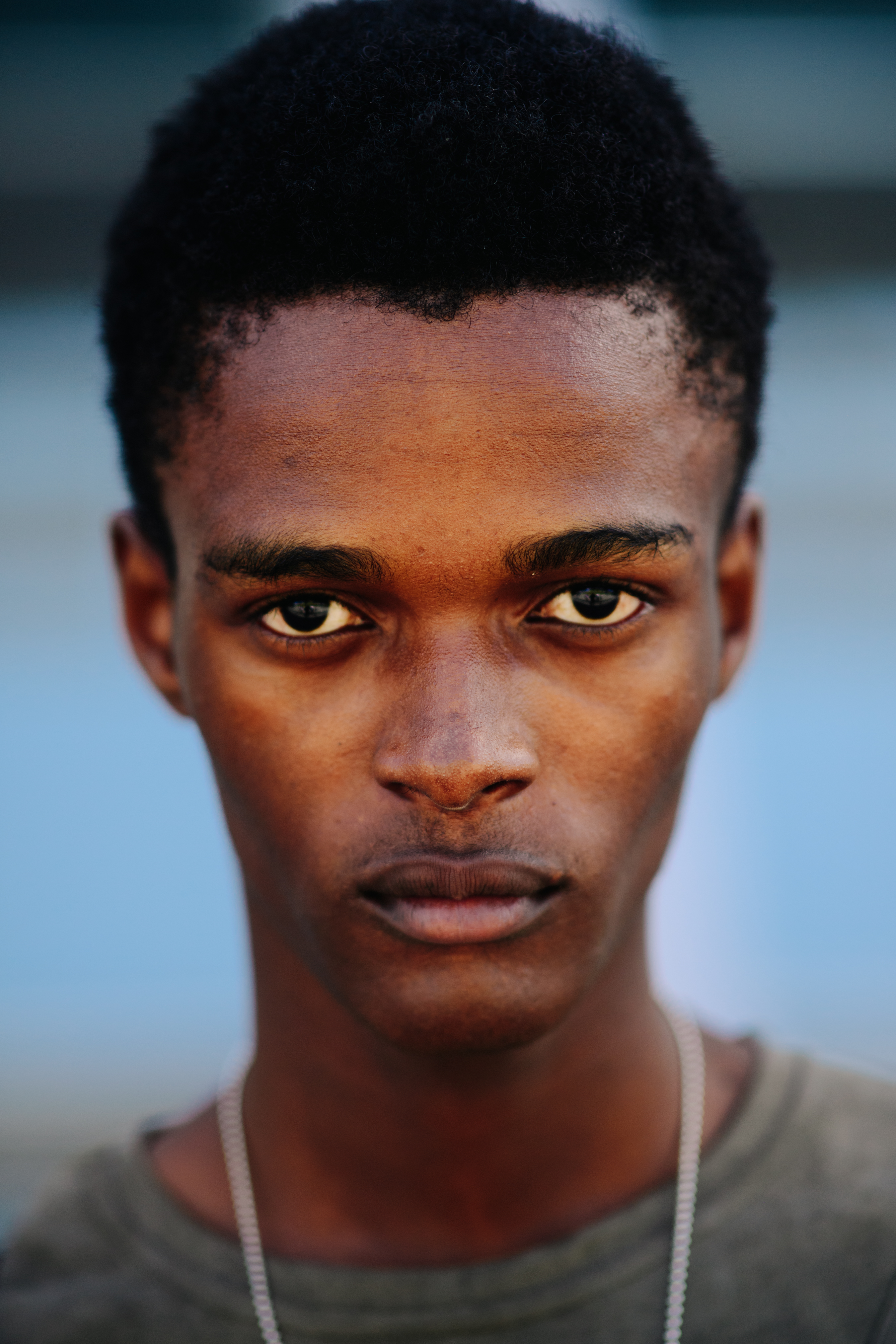 Portrait of a young male model