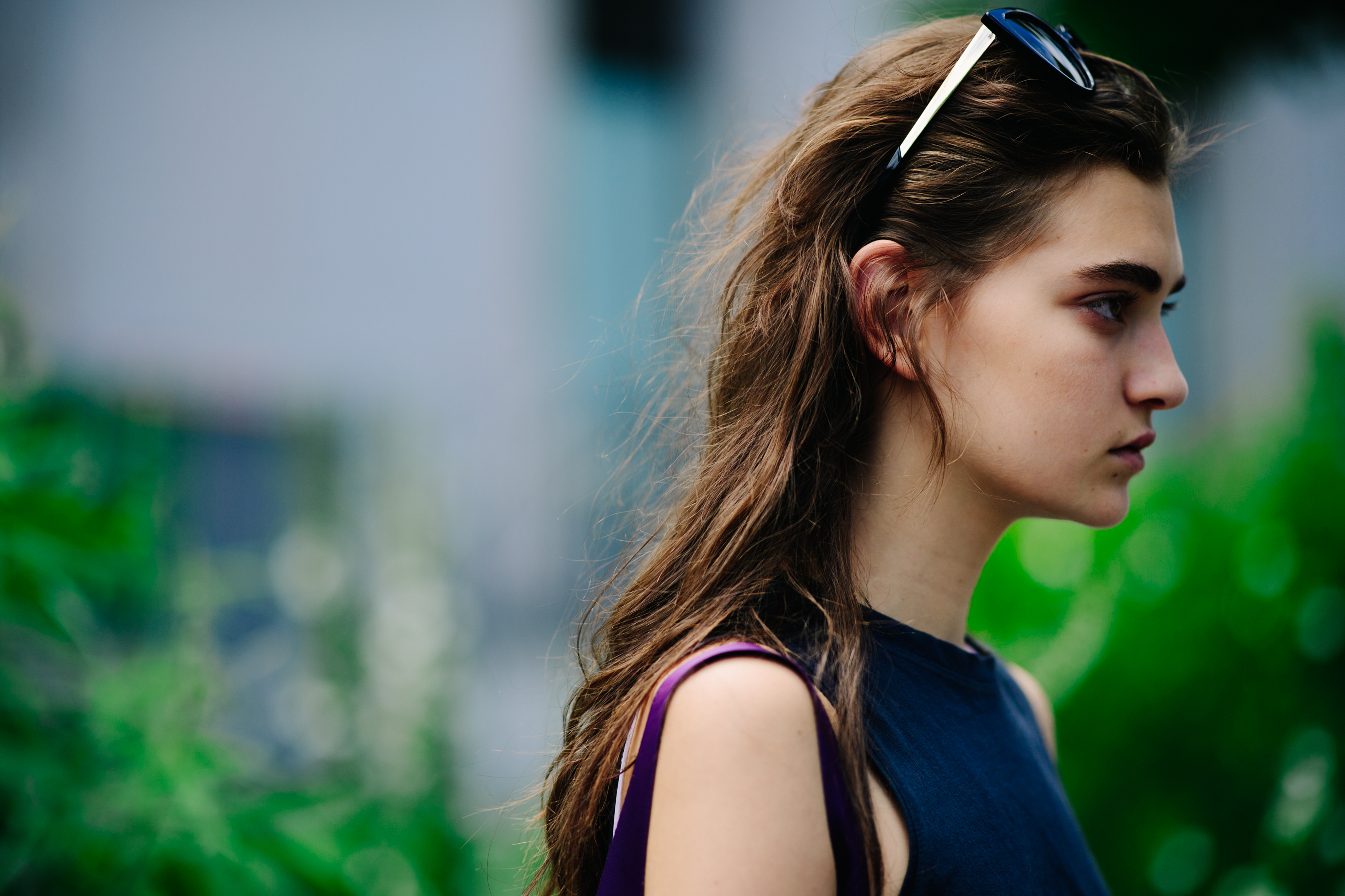 Female model wearing shades