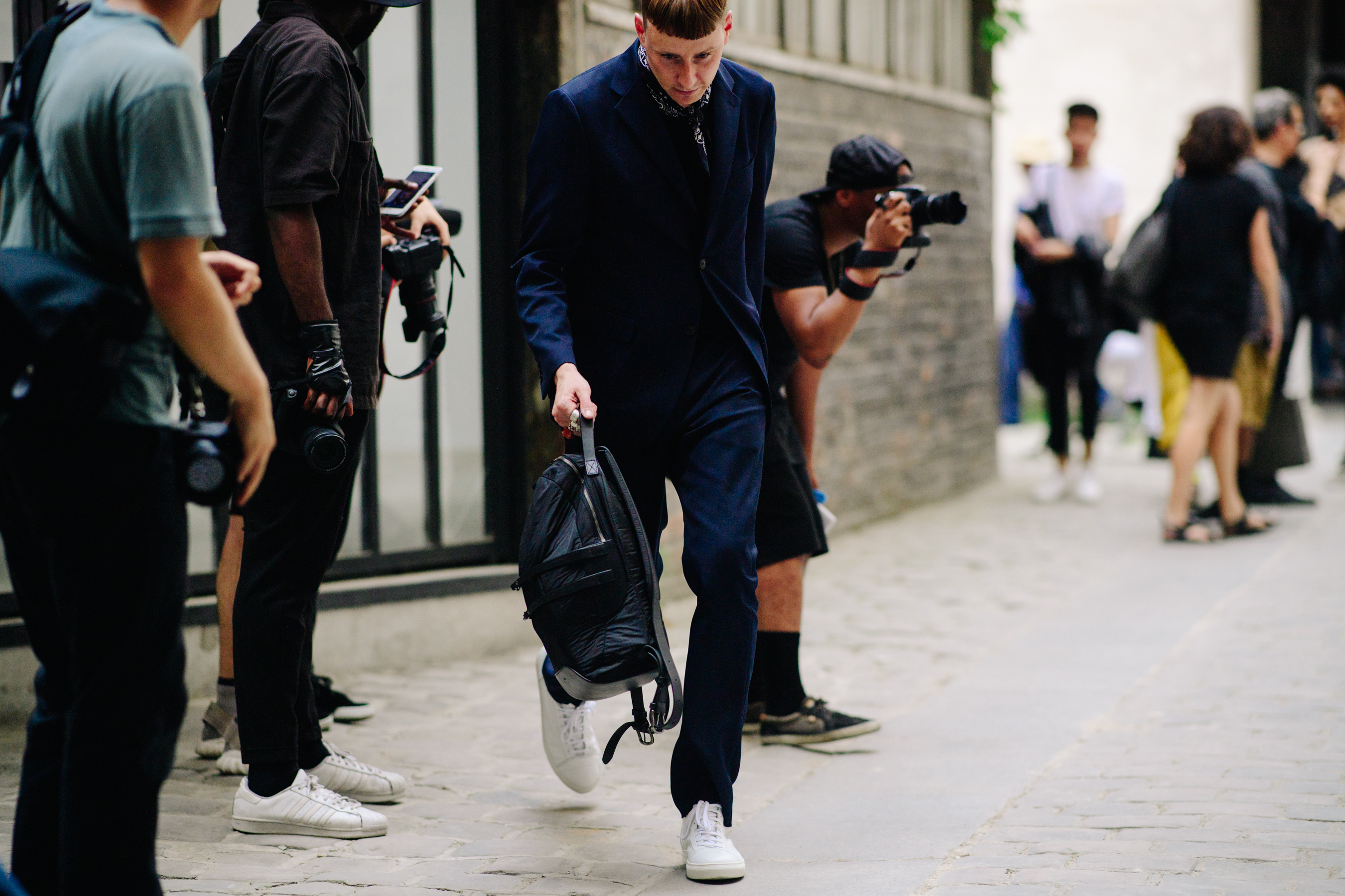 Fashion consultant wearing a dark suit