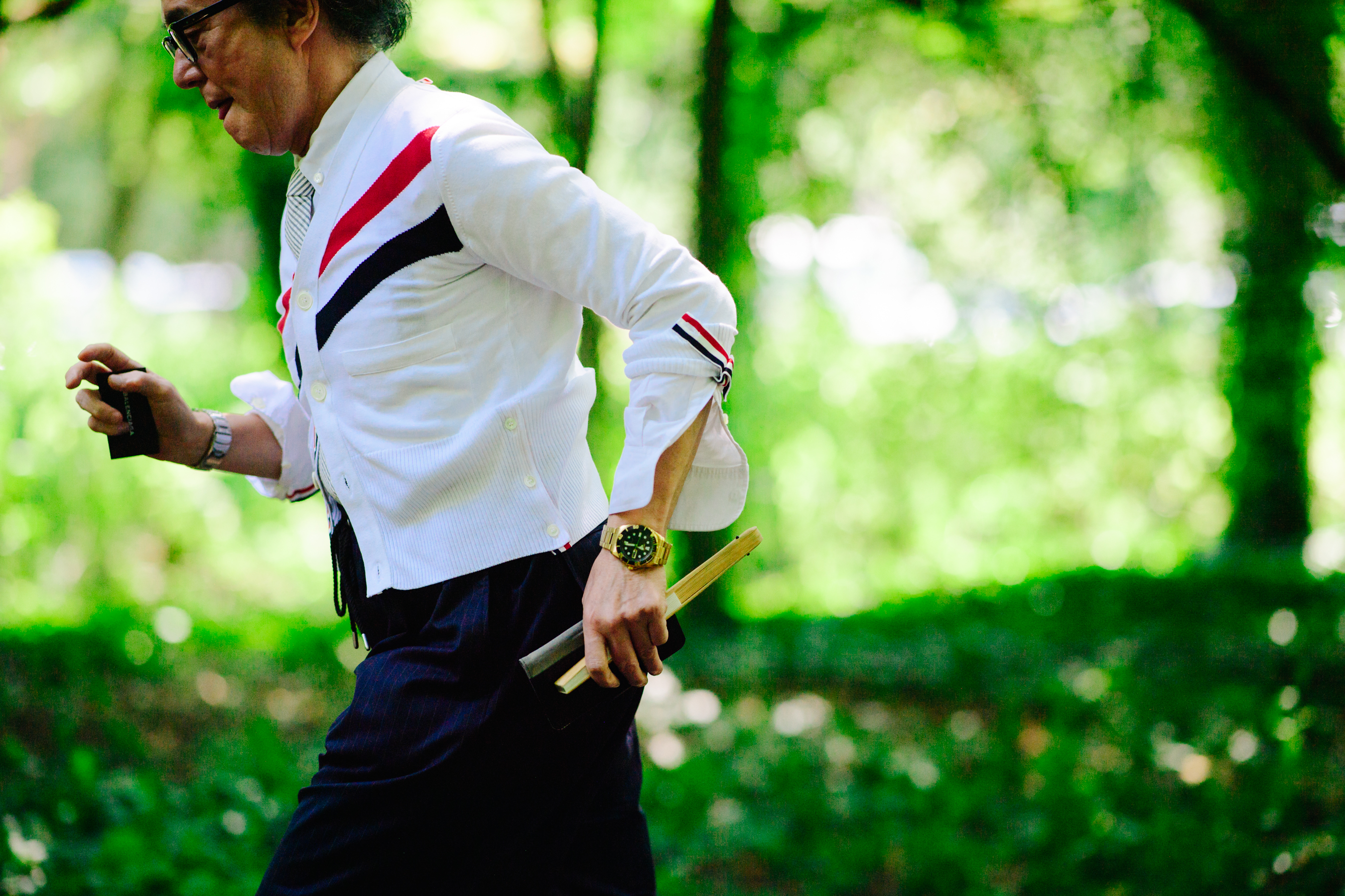 Japanese man wearing a white shirt