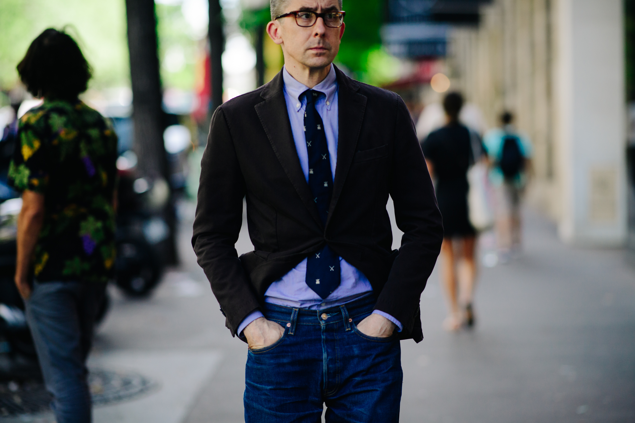 Man wearing a dark jacket