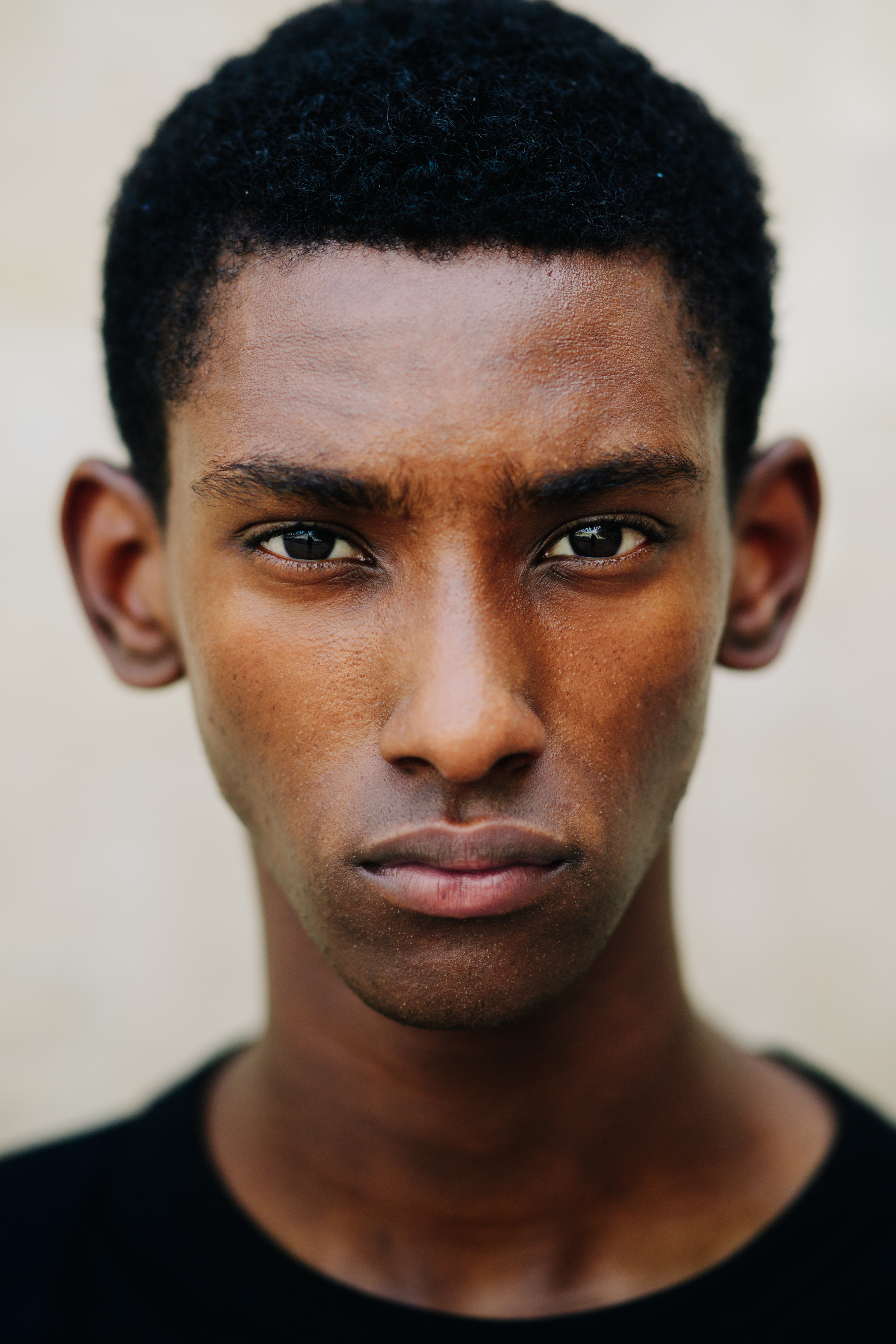 Portrait of a young male model