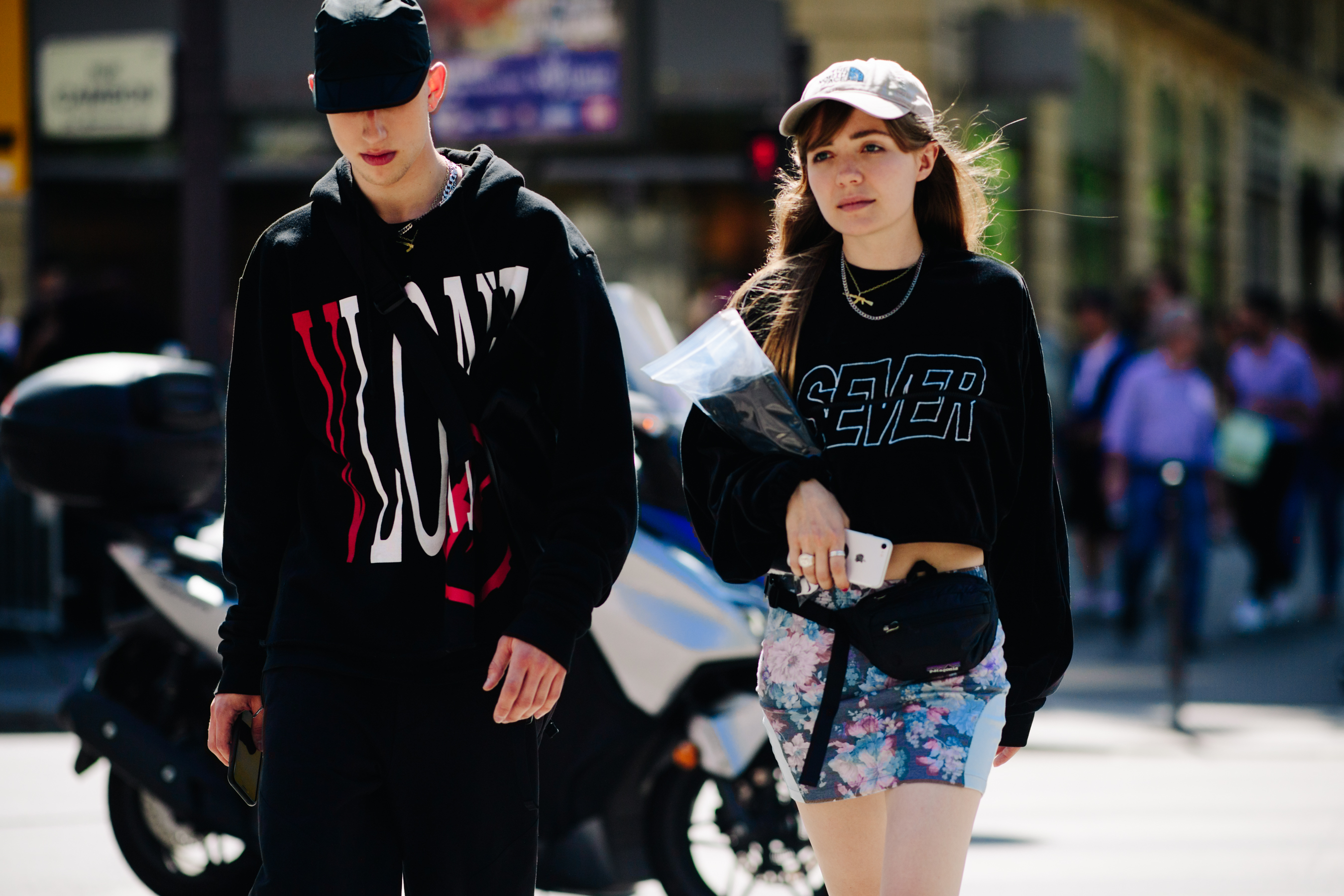 Russian couple wearing Sever and Vlone