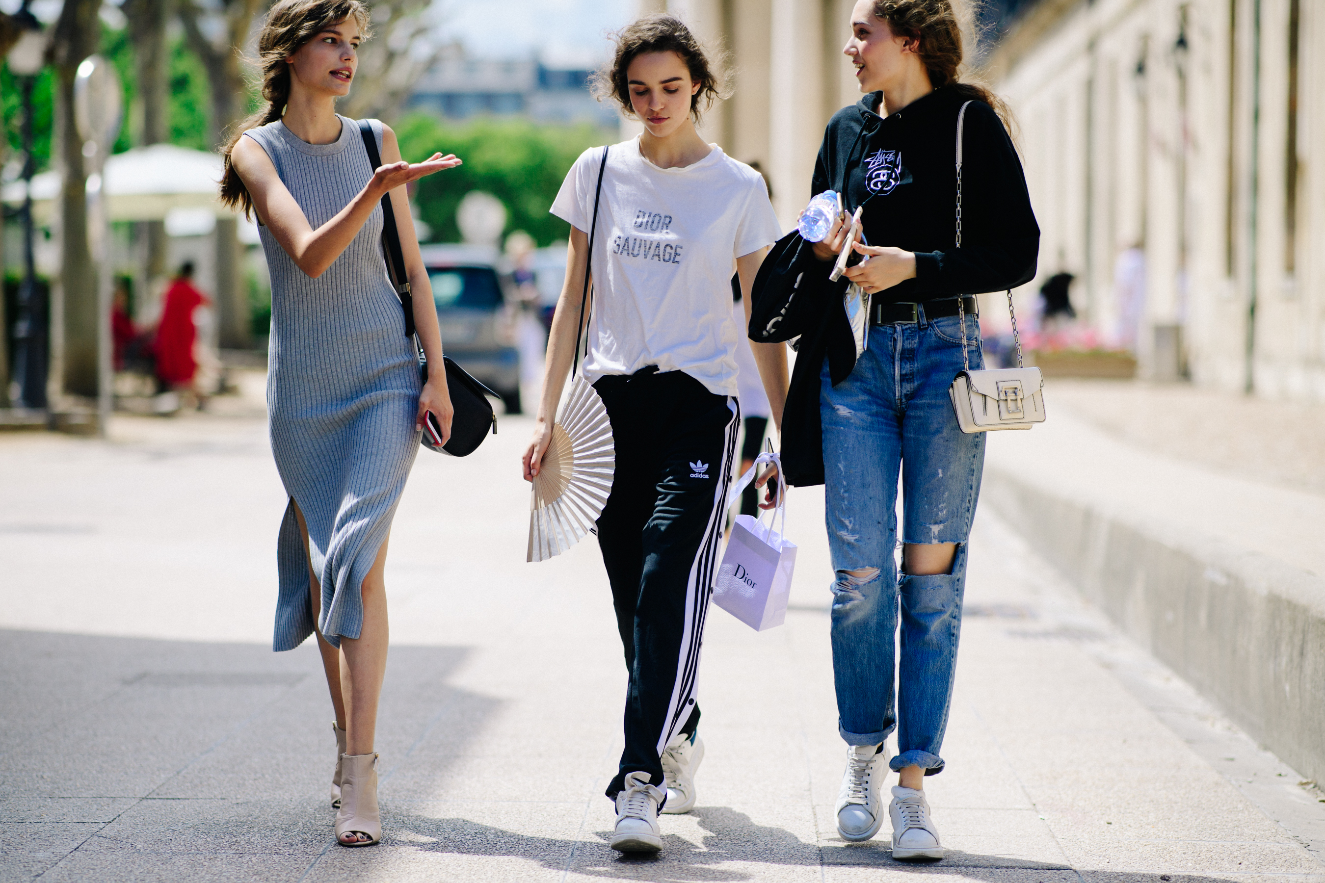 Model after Christian Dior couture show