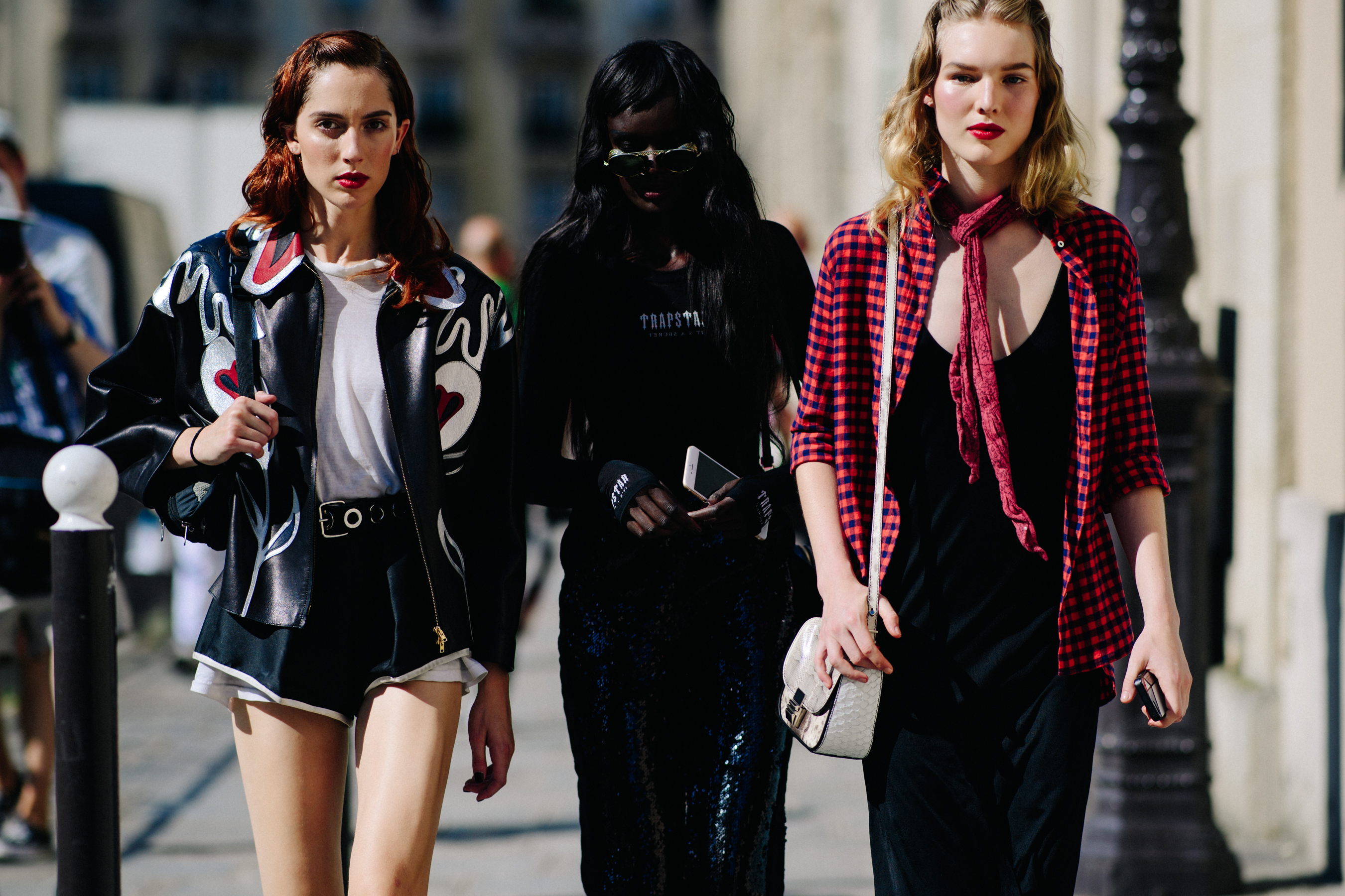 Group of models after a show