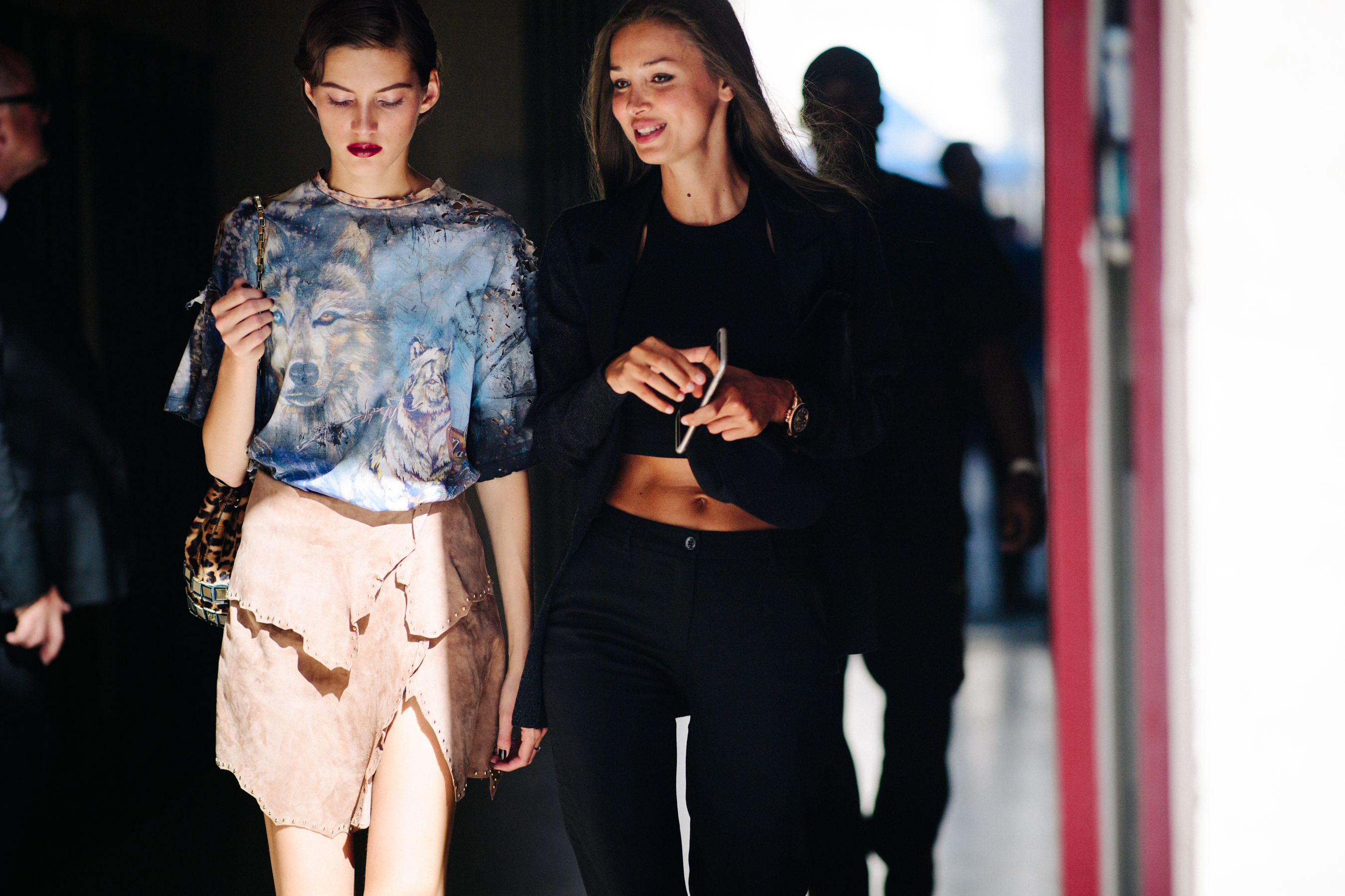 Two models after Ulyana Sergeenko