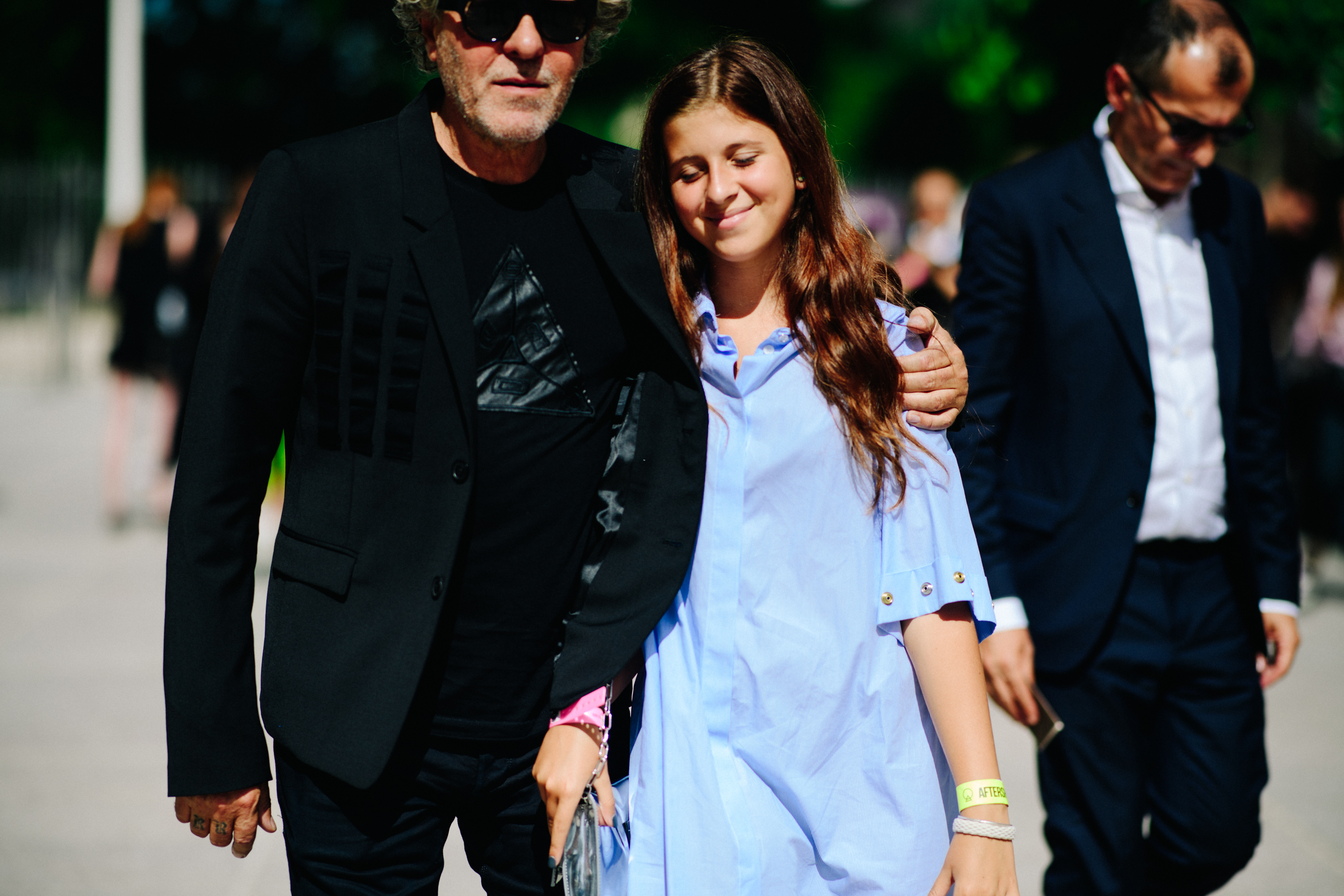 Renzo Rosso with his daughter