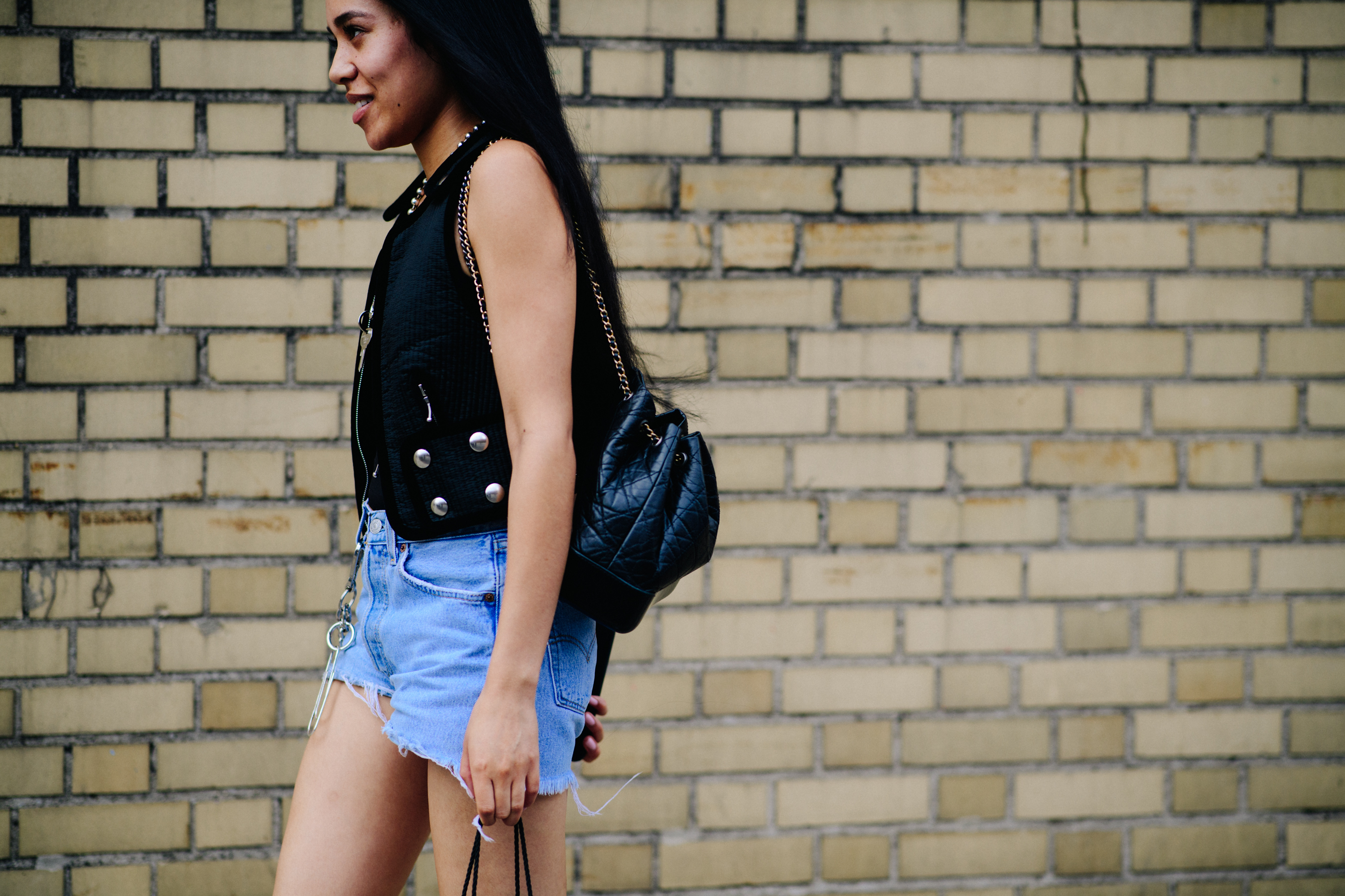 Girl wearing Alexander Wang massive boots