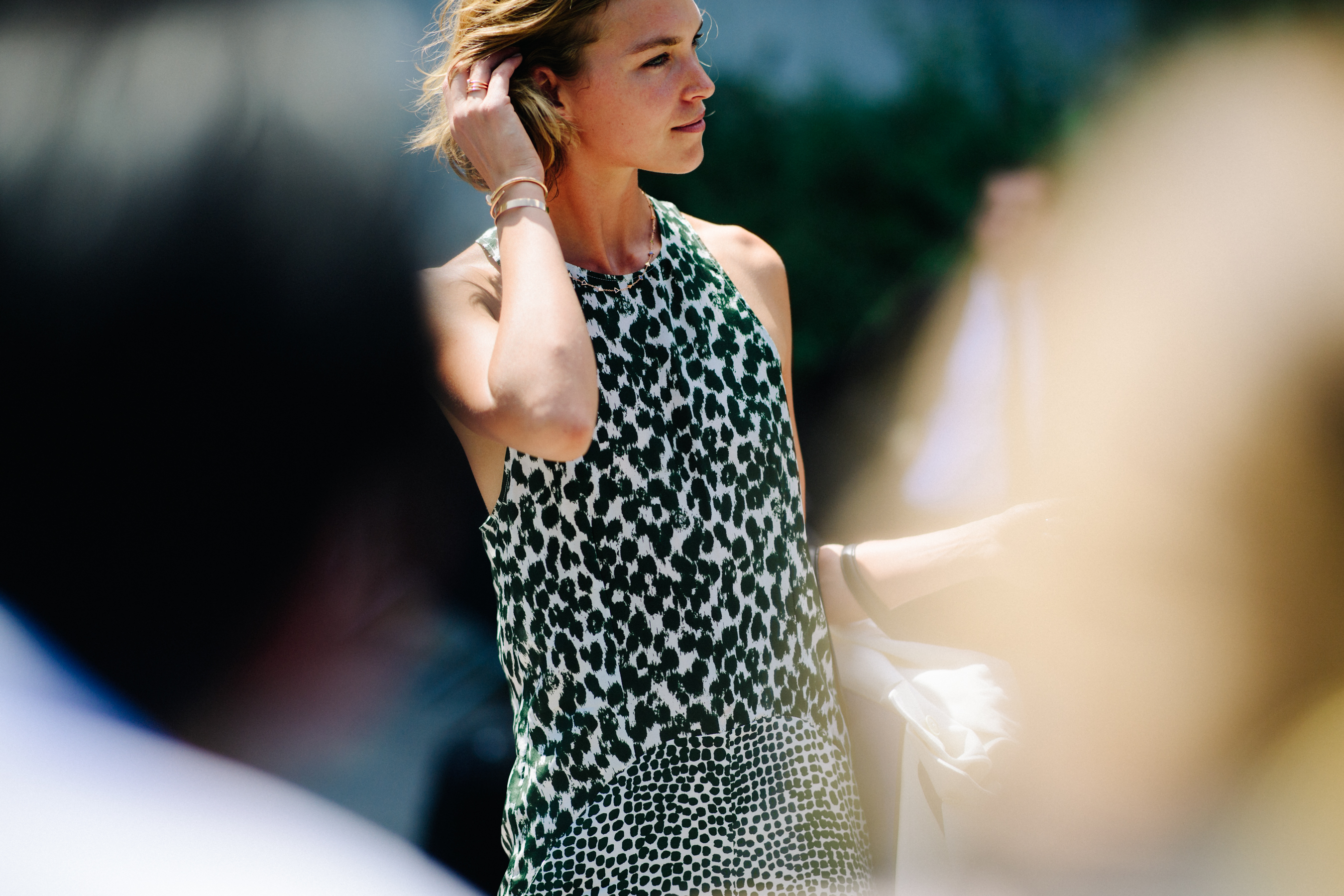 American model after Chanel show