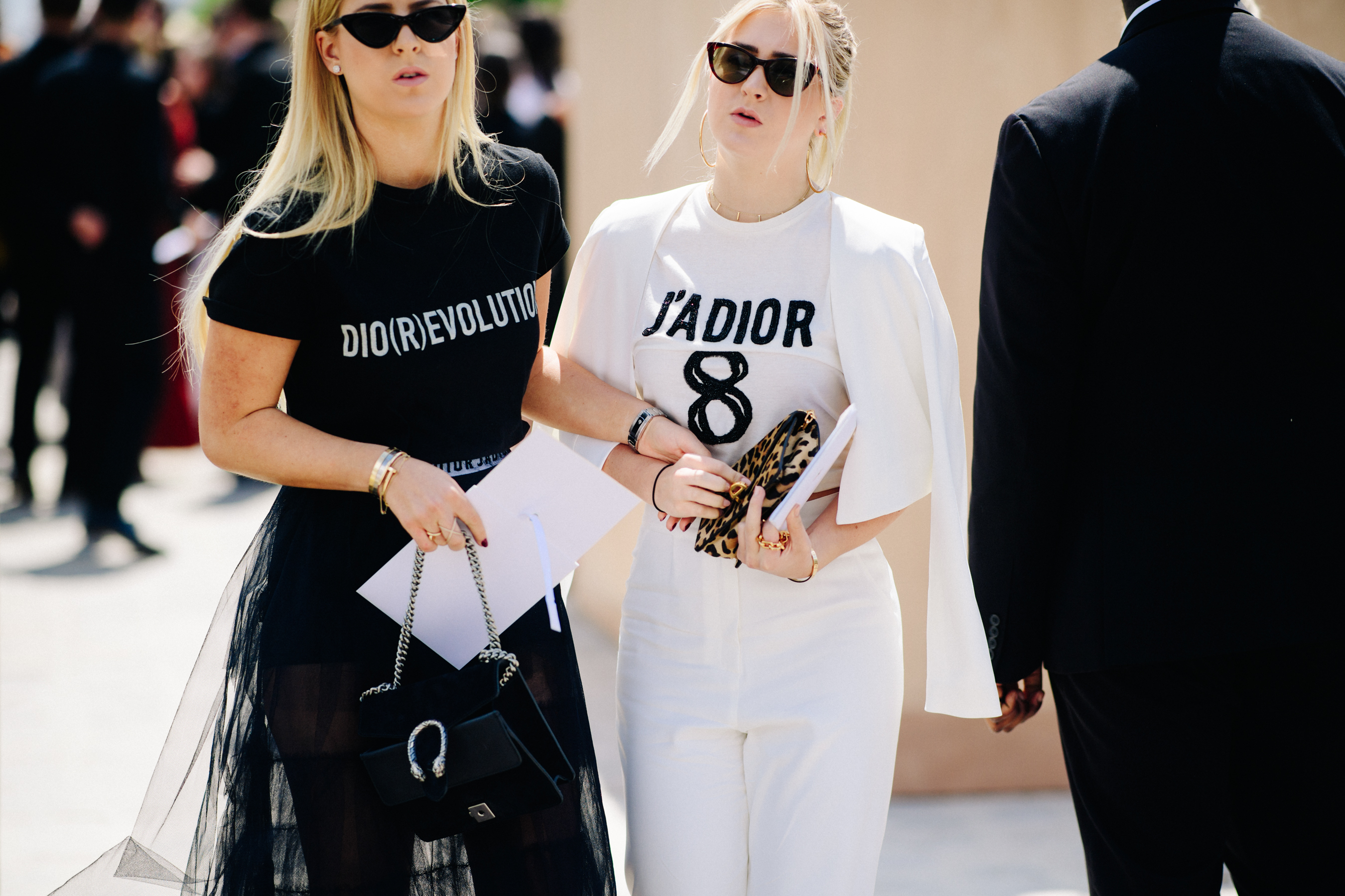 Two women wearing Christian Dior
