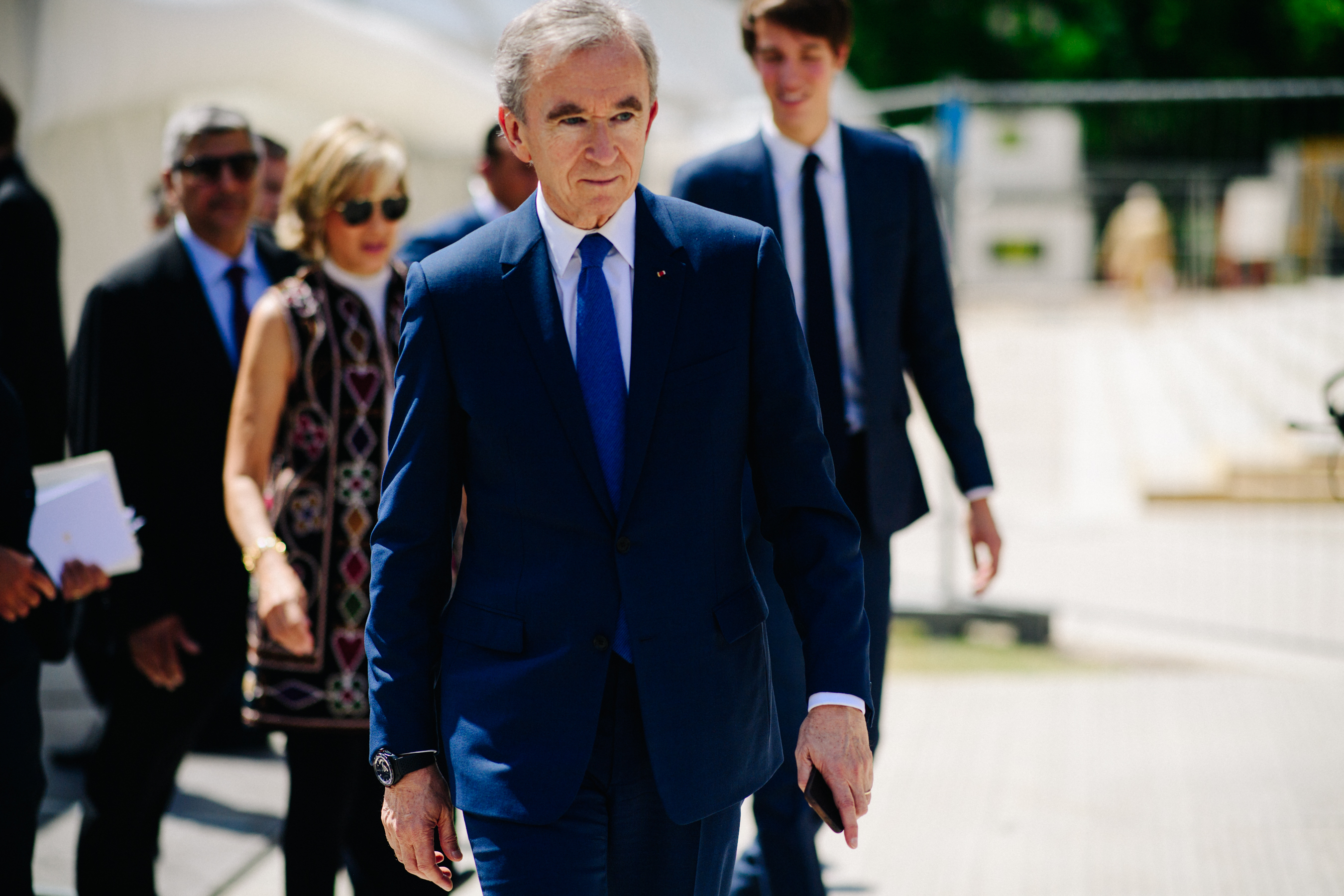 CEO wearing blue suit