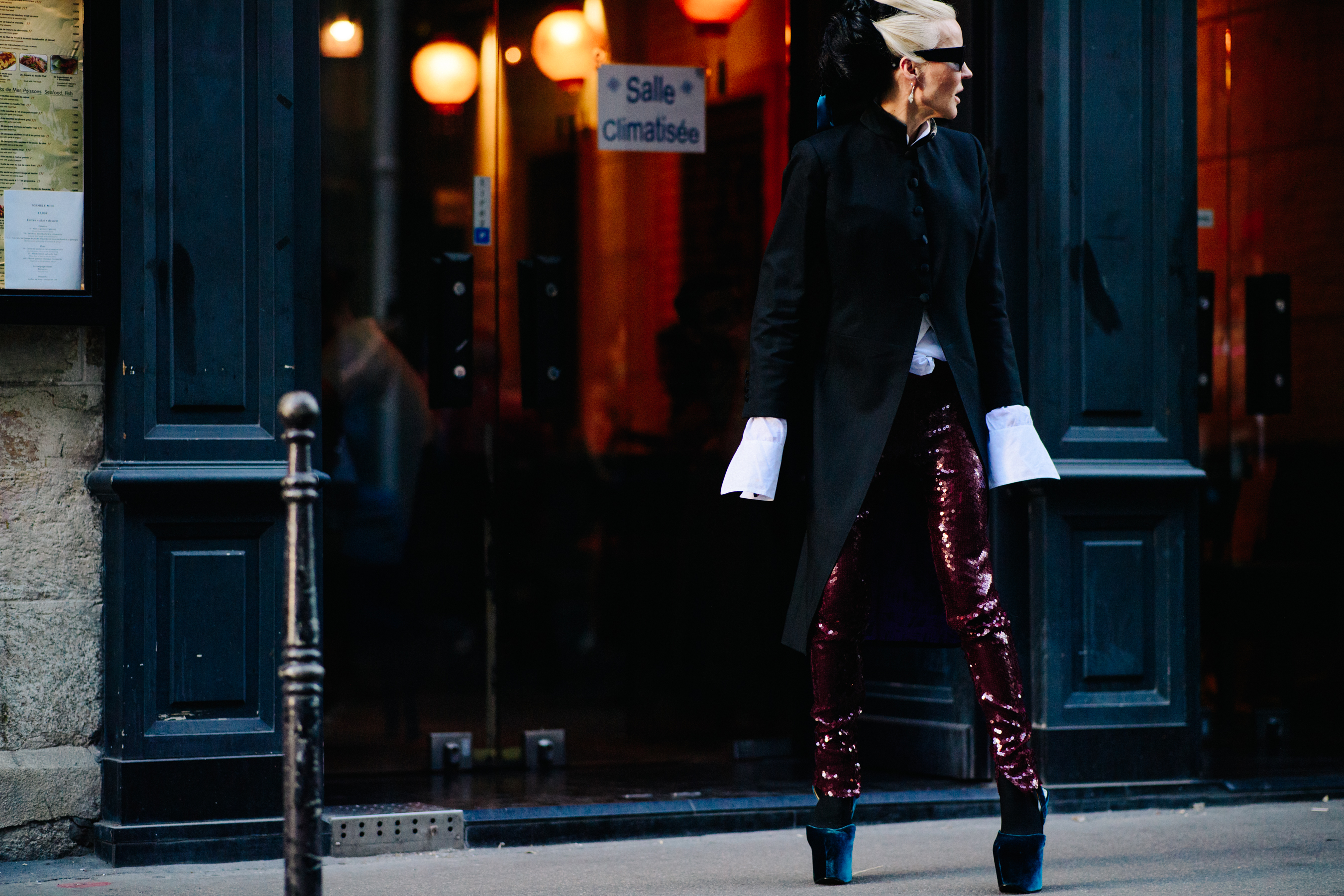 Fashion icon wearing Nina Ricci shoes