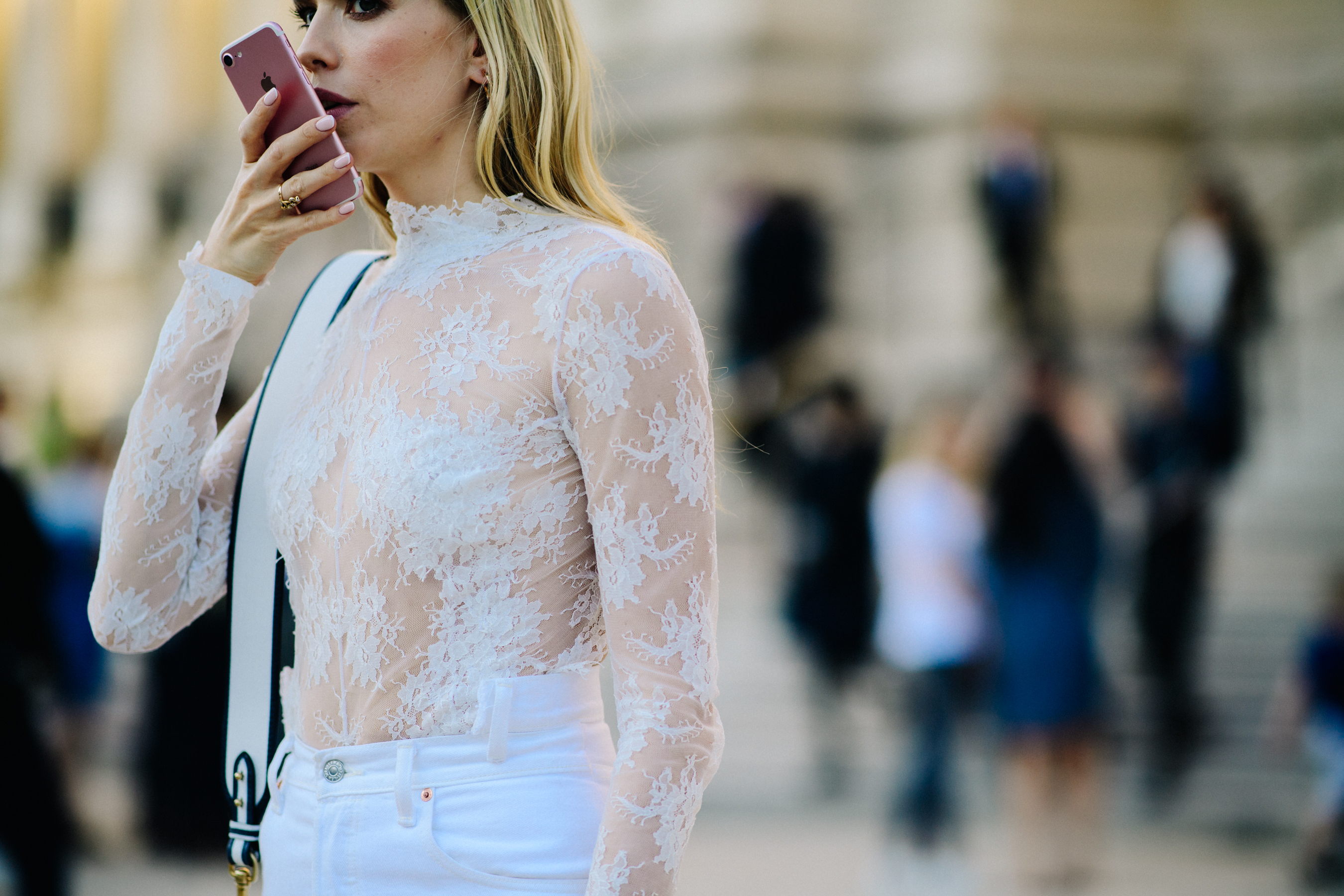 Russian philantropist wearing white top