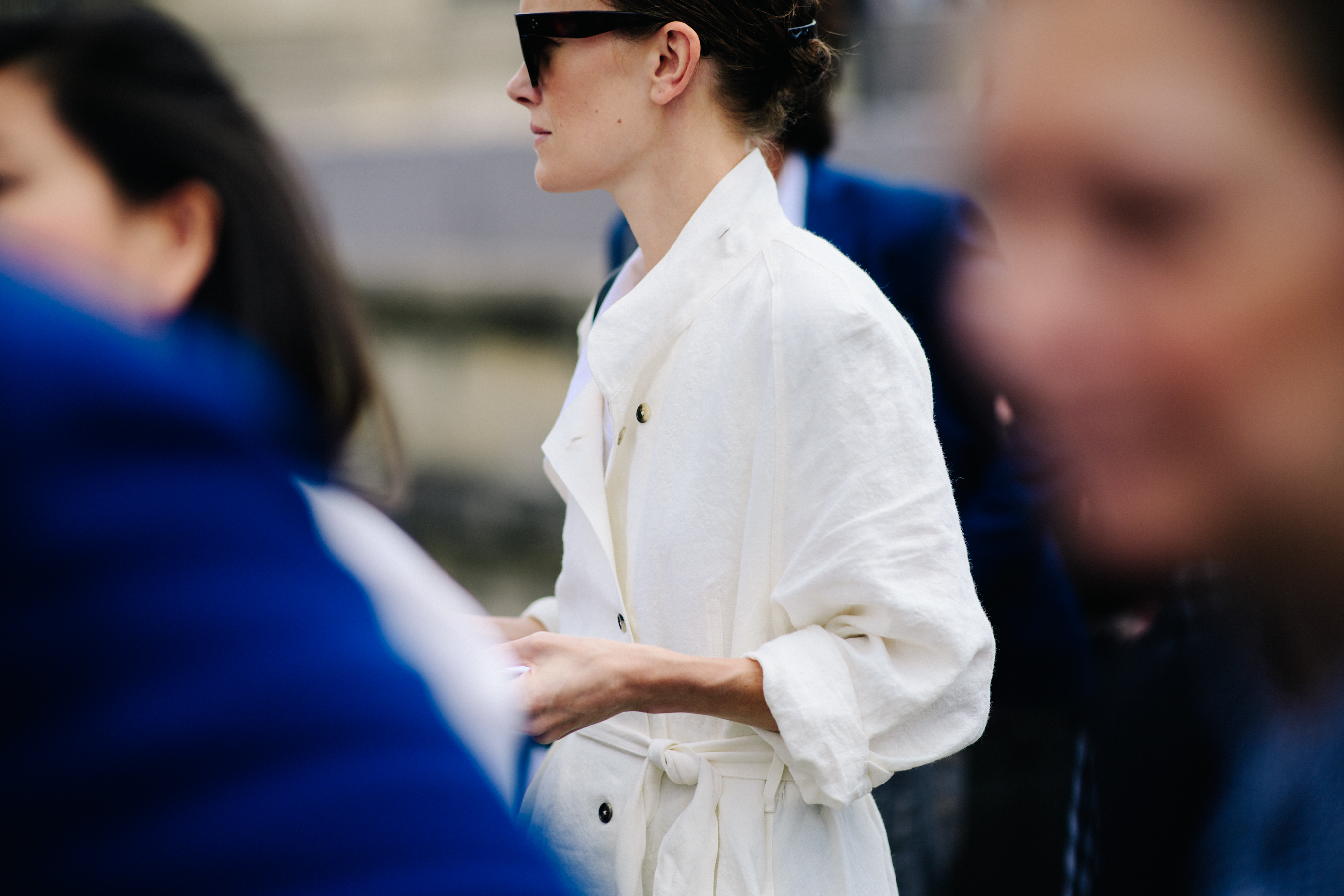 Financial times editor wearing white blazer