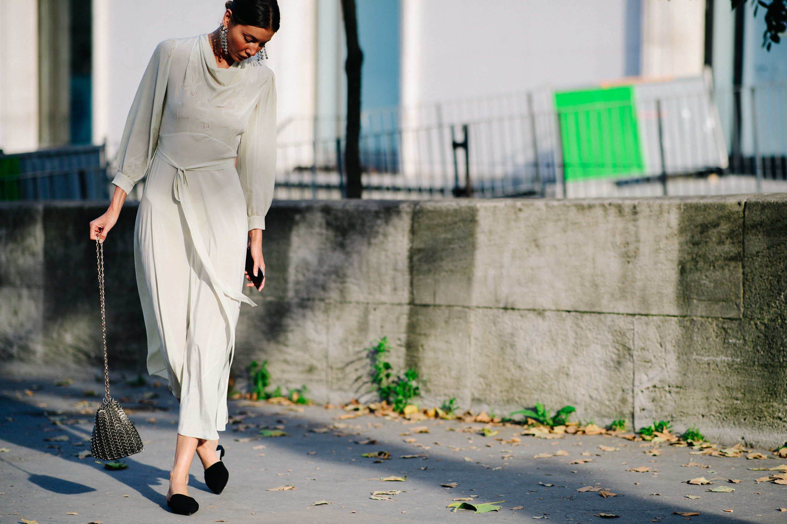 VOGUE Ukraine fashion editor wearing white dress