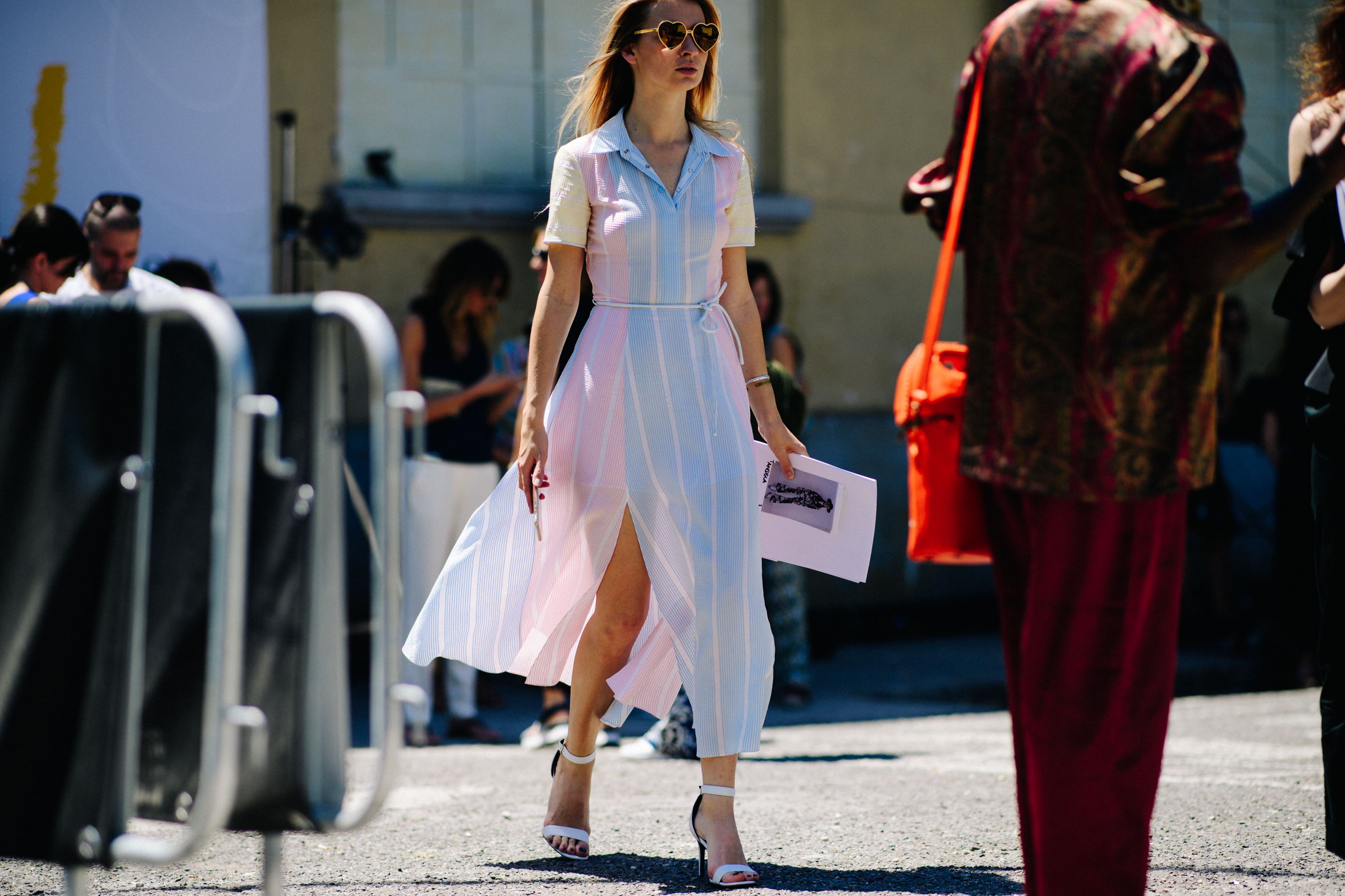 Blogger wearing heart shaped glasses