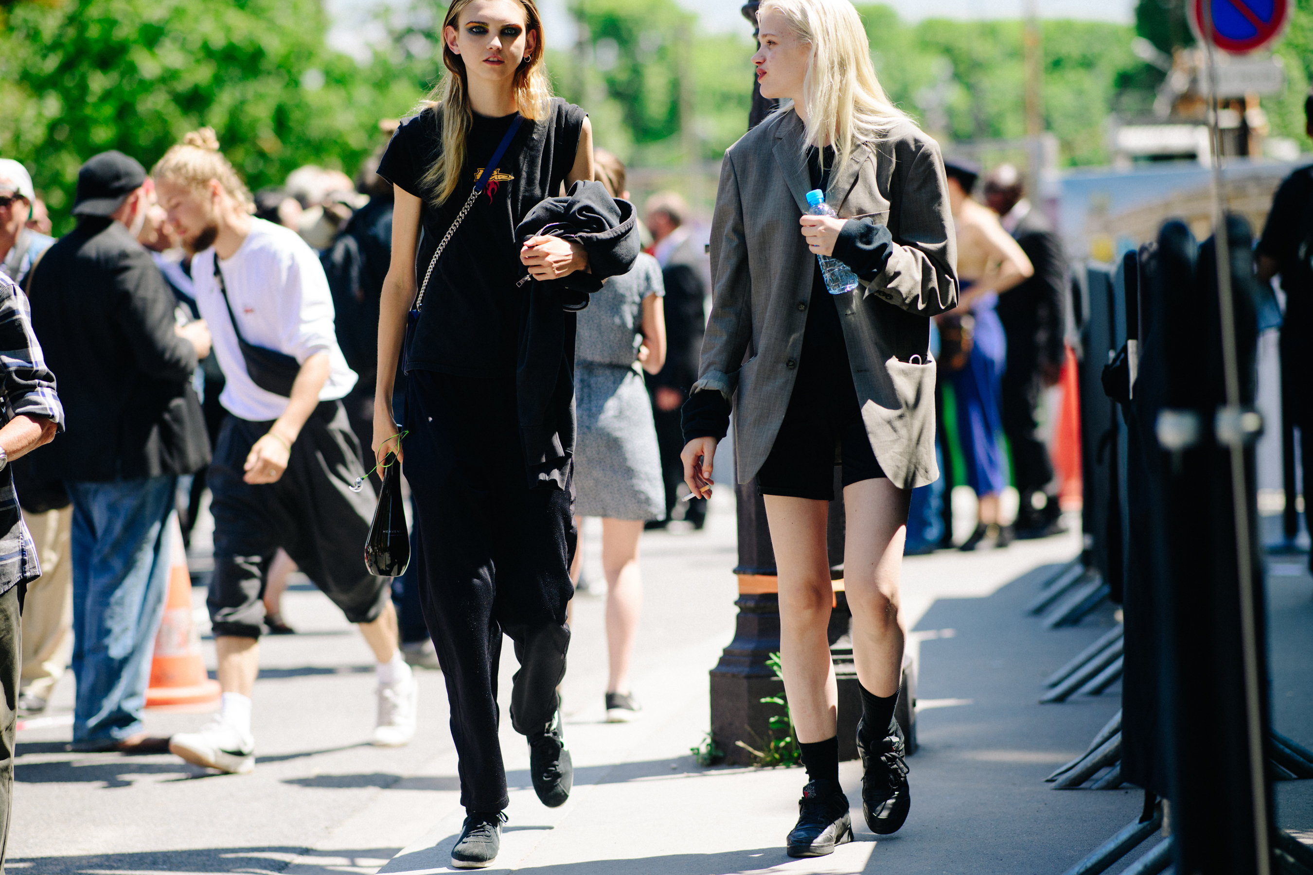 Two models after Chanel show