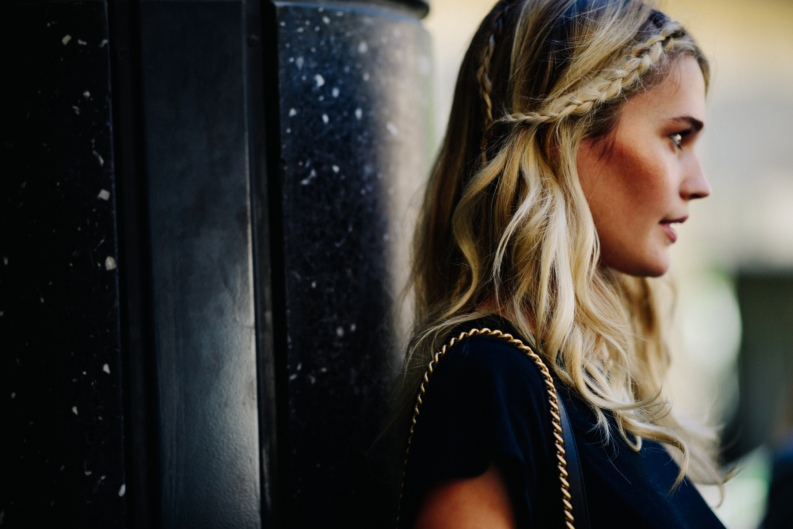 Profile of a young female model