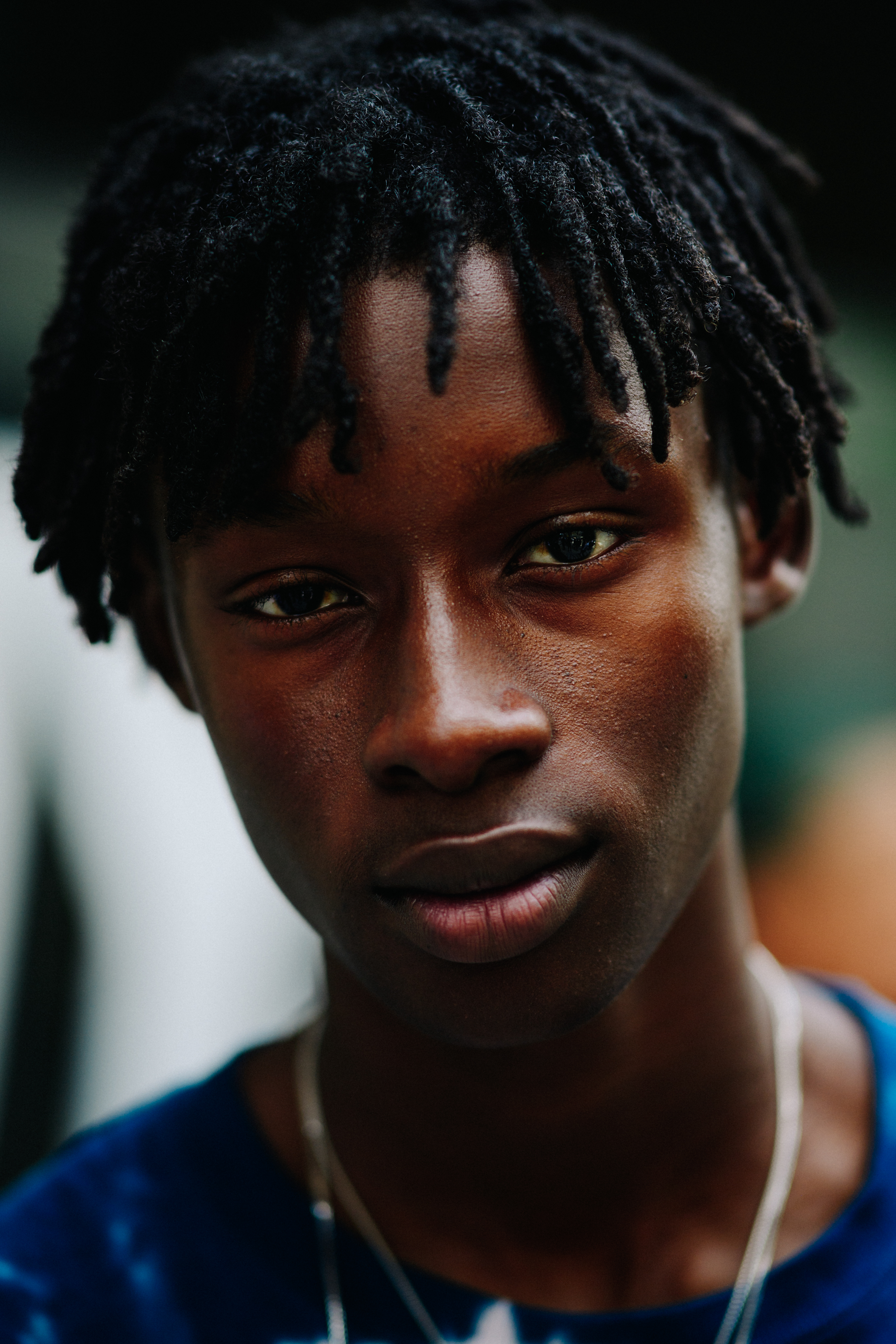 Portait of a male model after a show