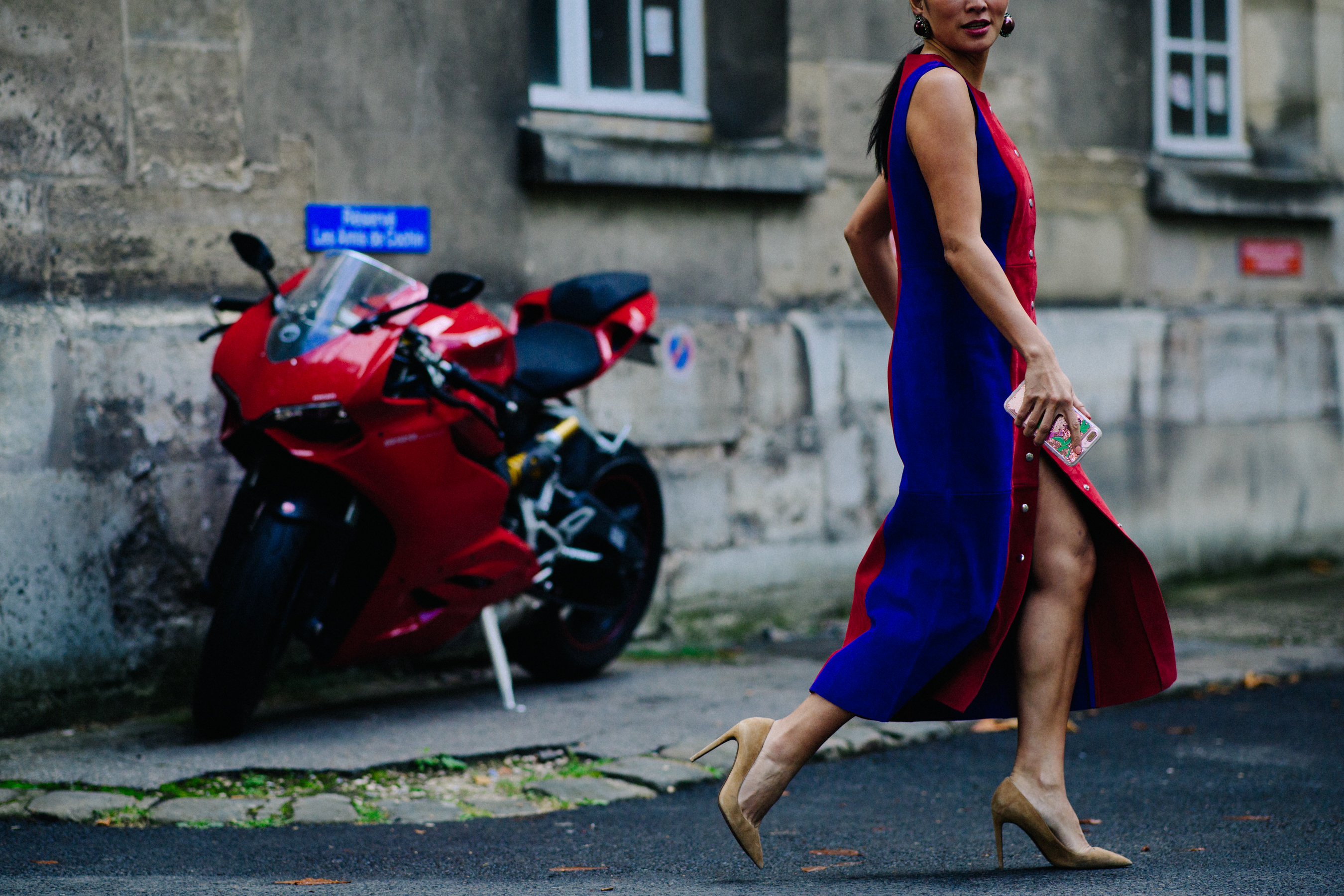 Woman wearing dress and high heels
