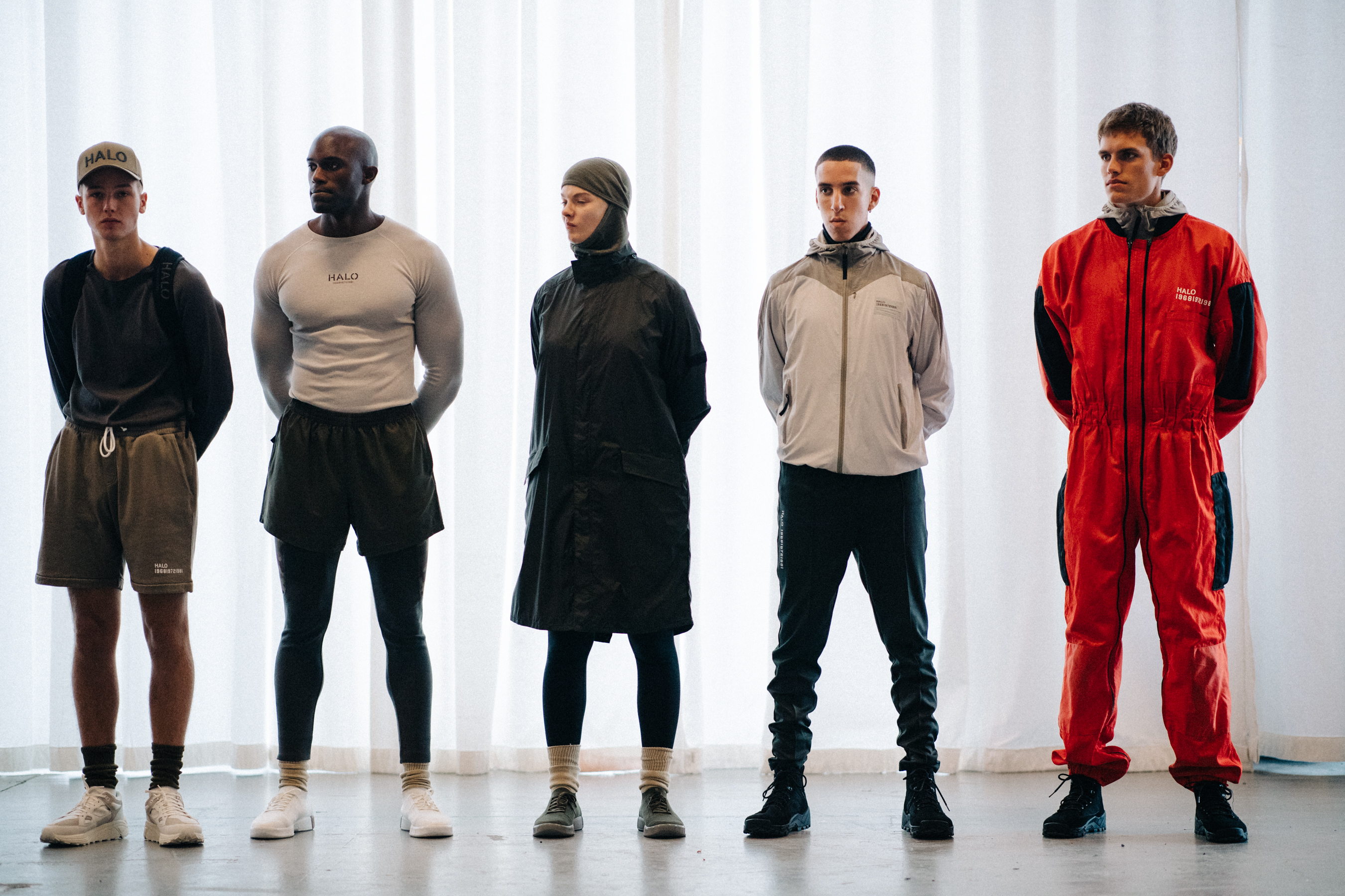 Group of models wearing street wear