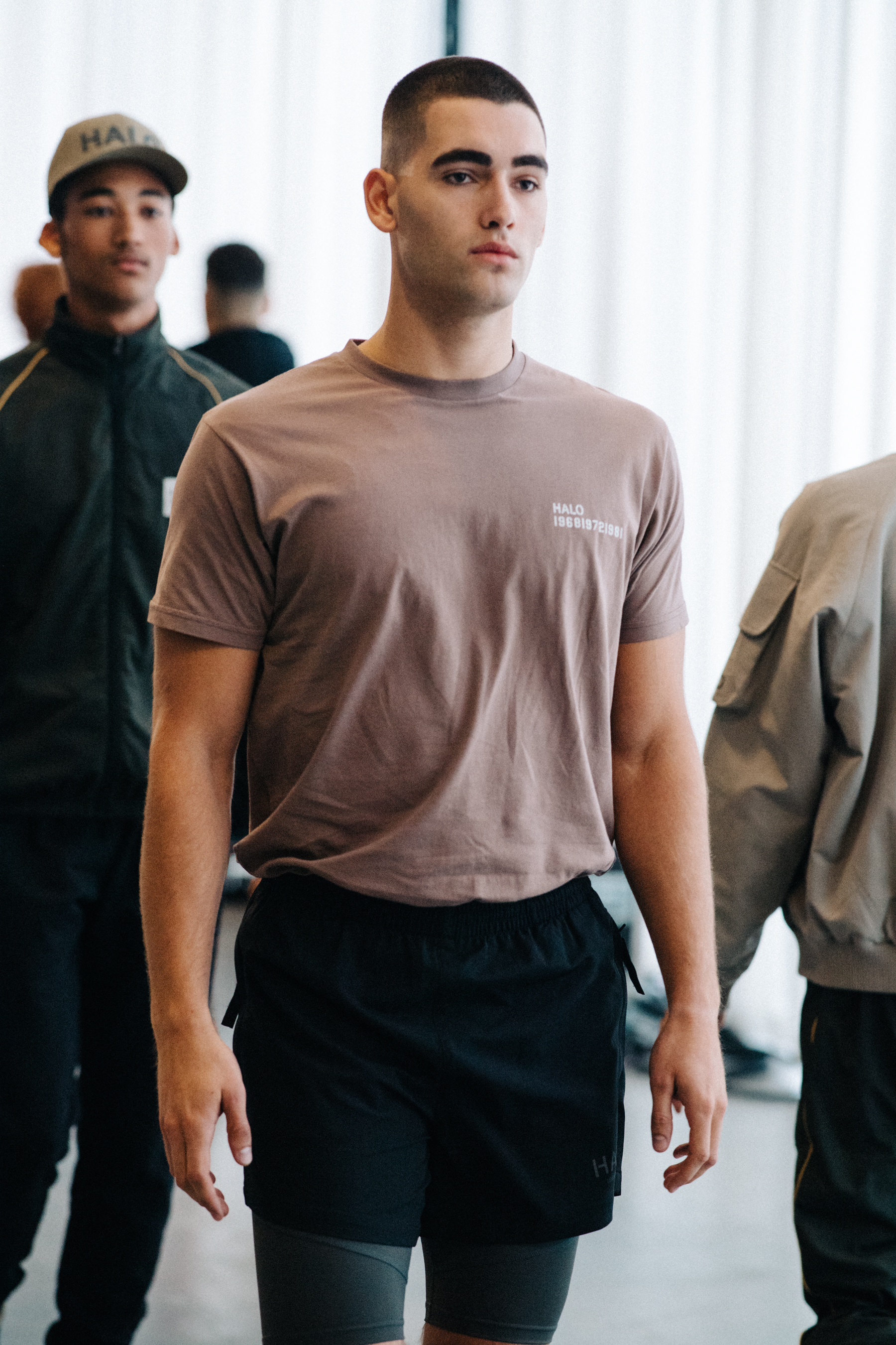 Male model wearing active wear