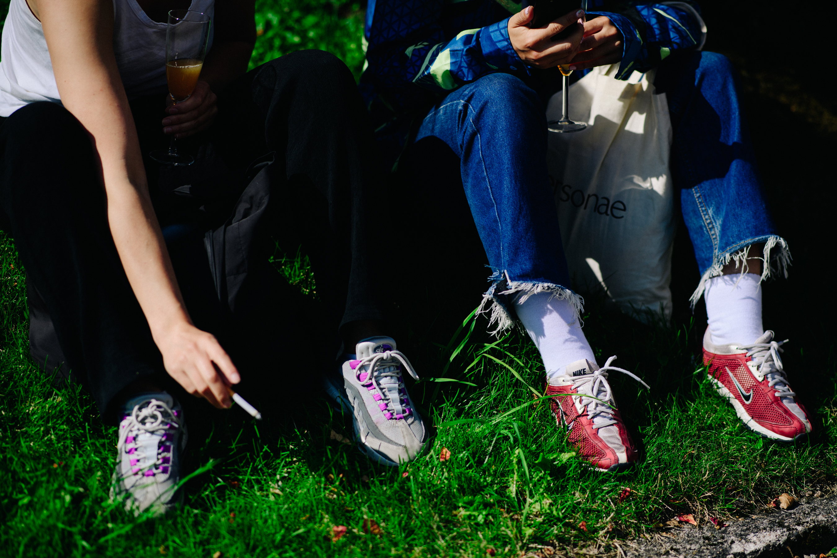 People wearing Nike sneakers