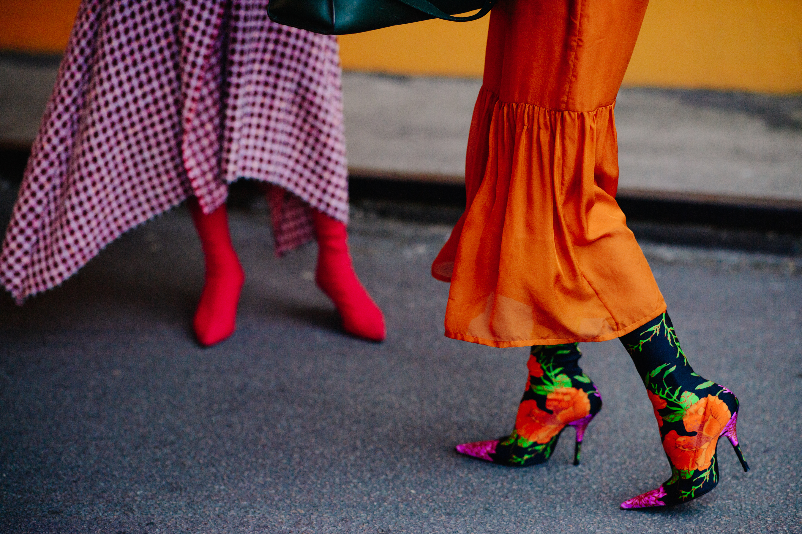 Two bloggers wearing Balenciaga boots