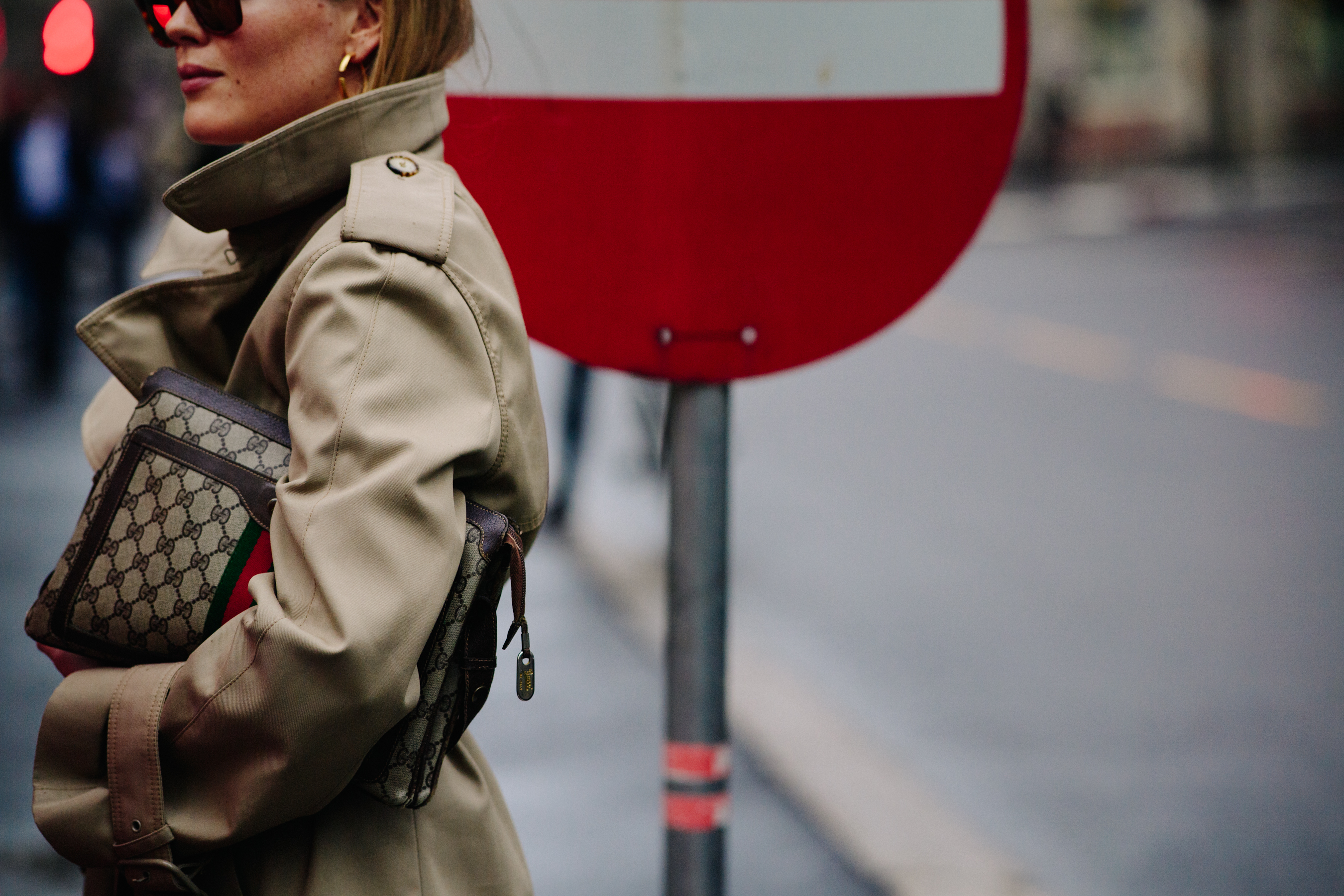 Blogger wearing Gucci bag