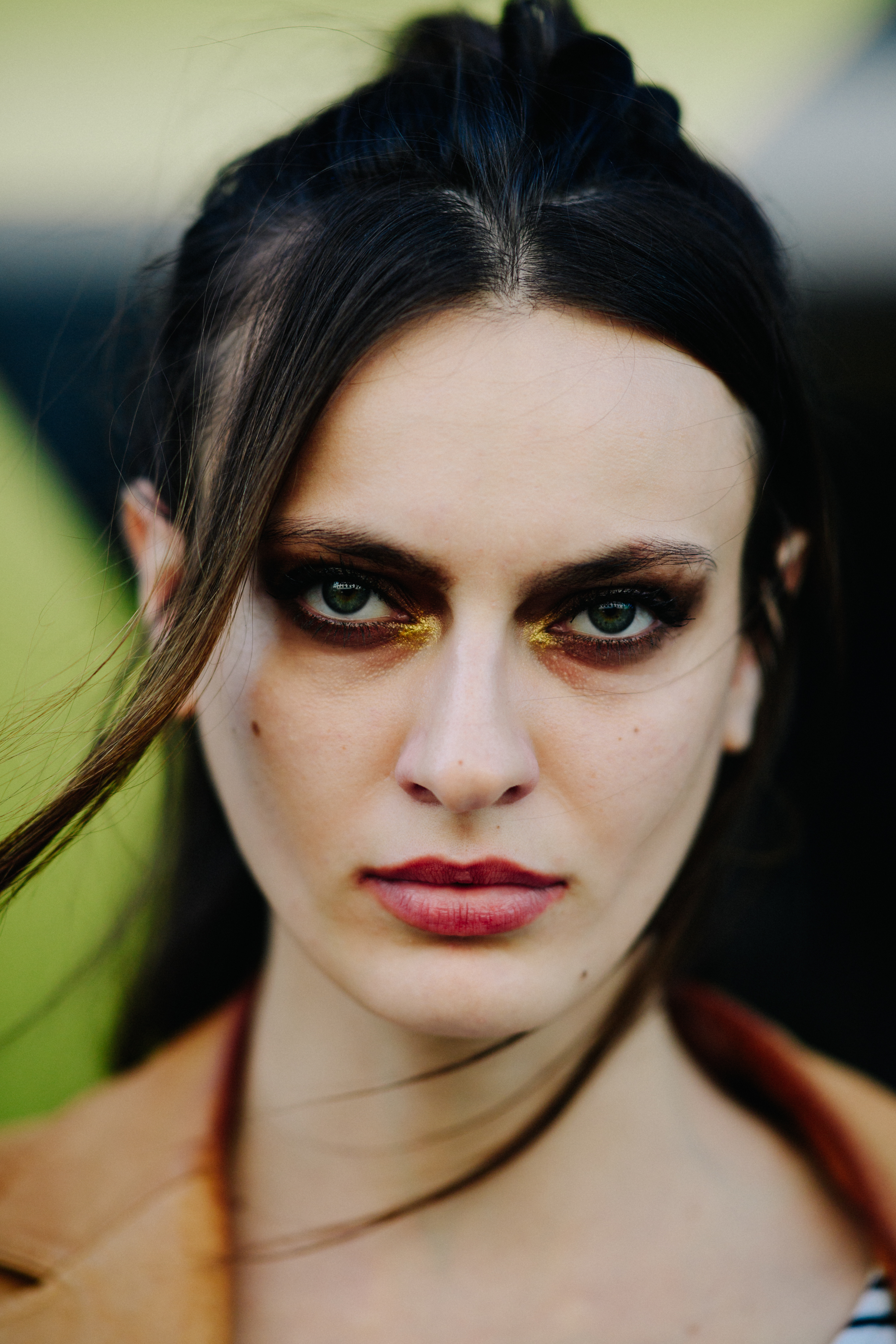 Portrait of a woman with smokey eye make up